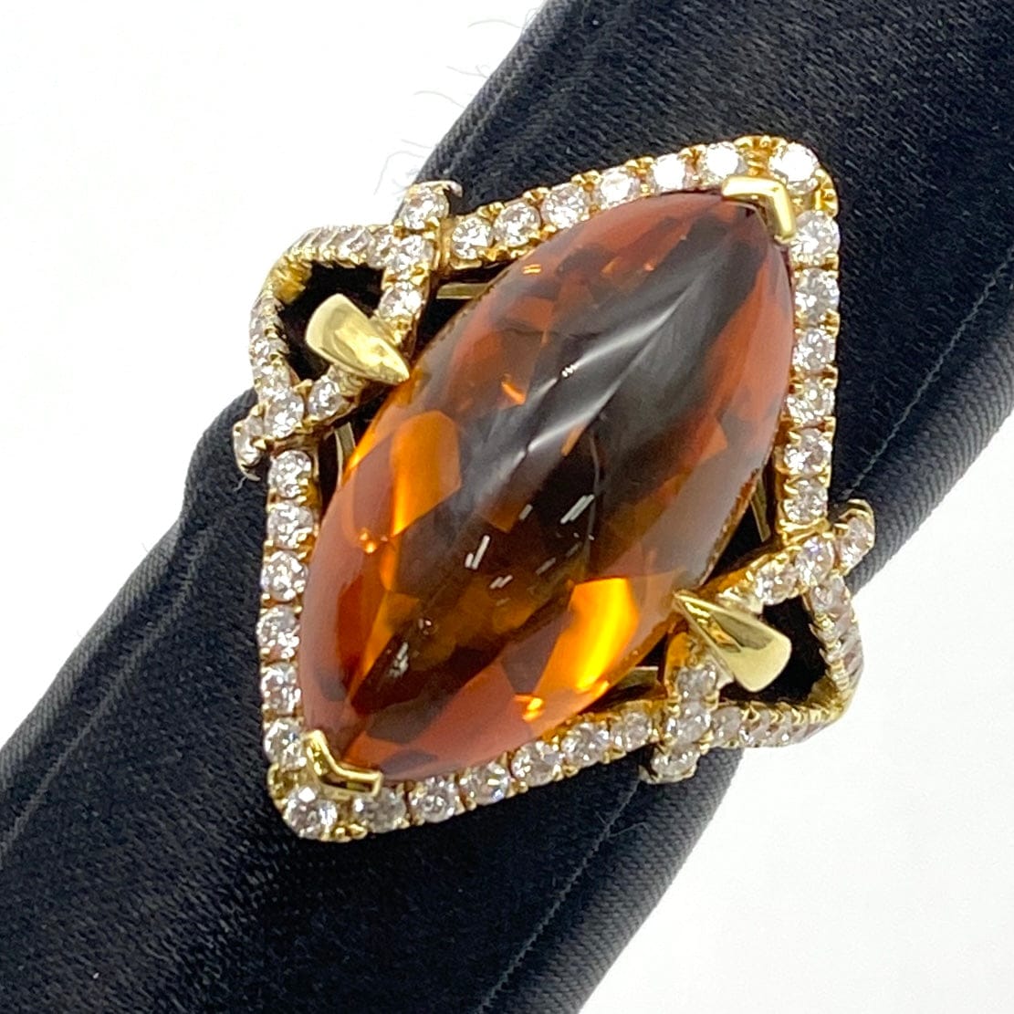 LUXURY PROMISE K18 Citrine Ring CI9.67 D0.77 11.3 51580 US6.5