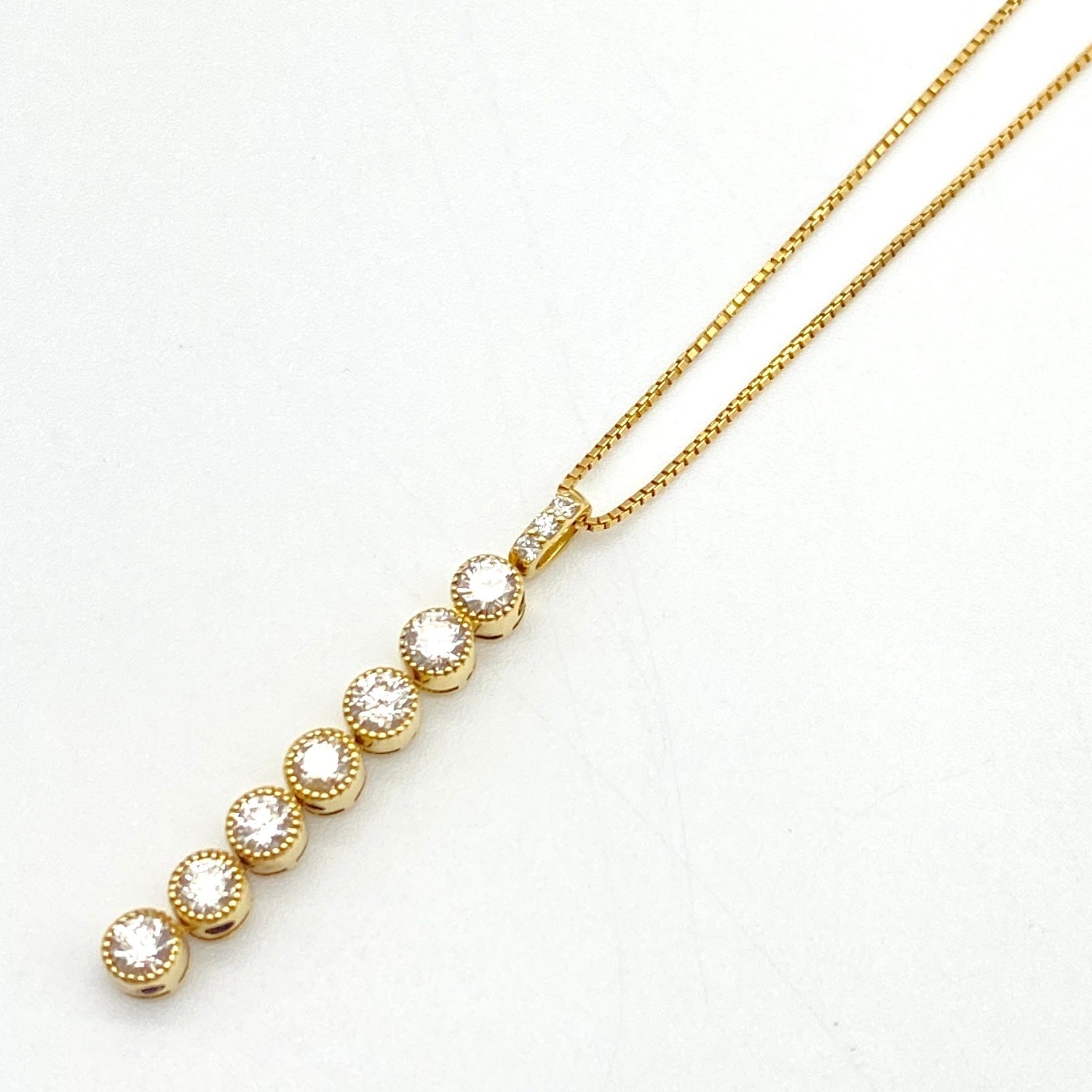 LUXURY PROMISE K18 Diamond Pen Necklace D1.00 6.3 50047
