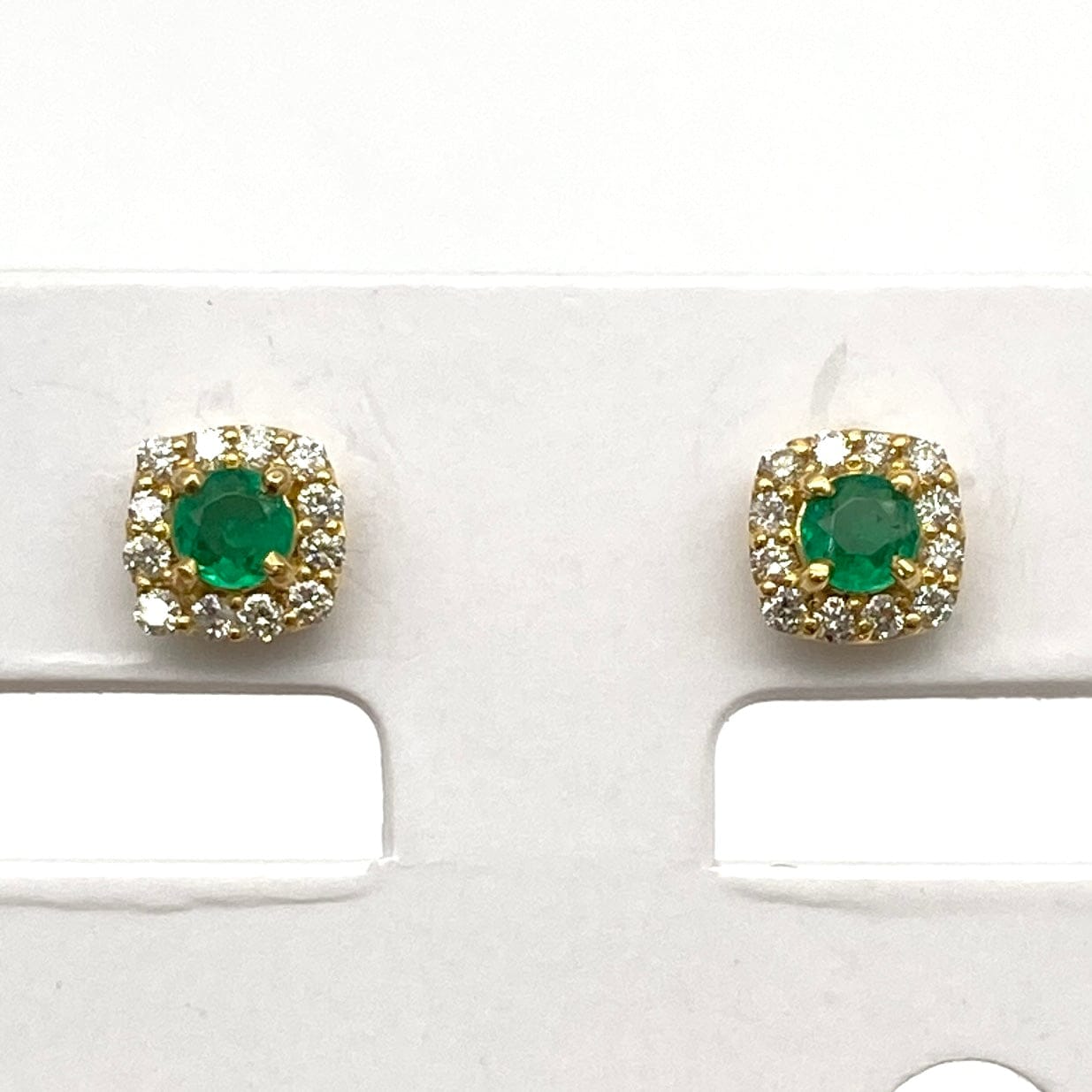 LUXURY PROMISE K18 Emerald Earrings E0.09*2 D0.07*2 1.1 49168