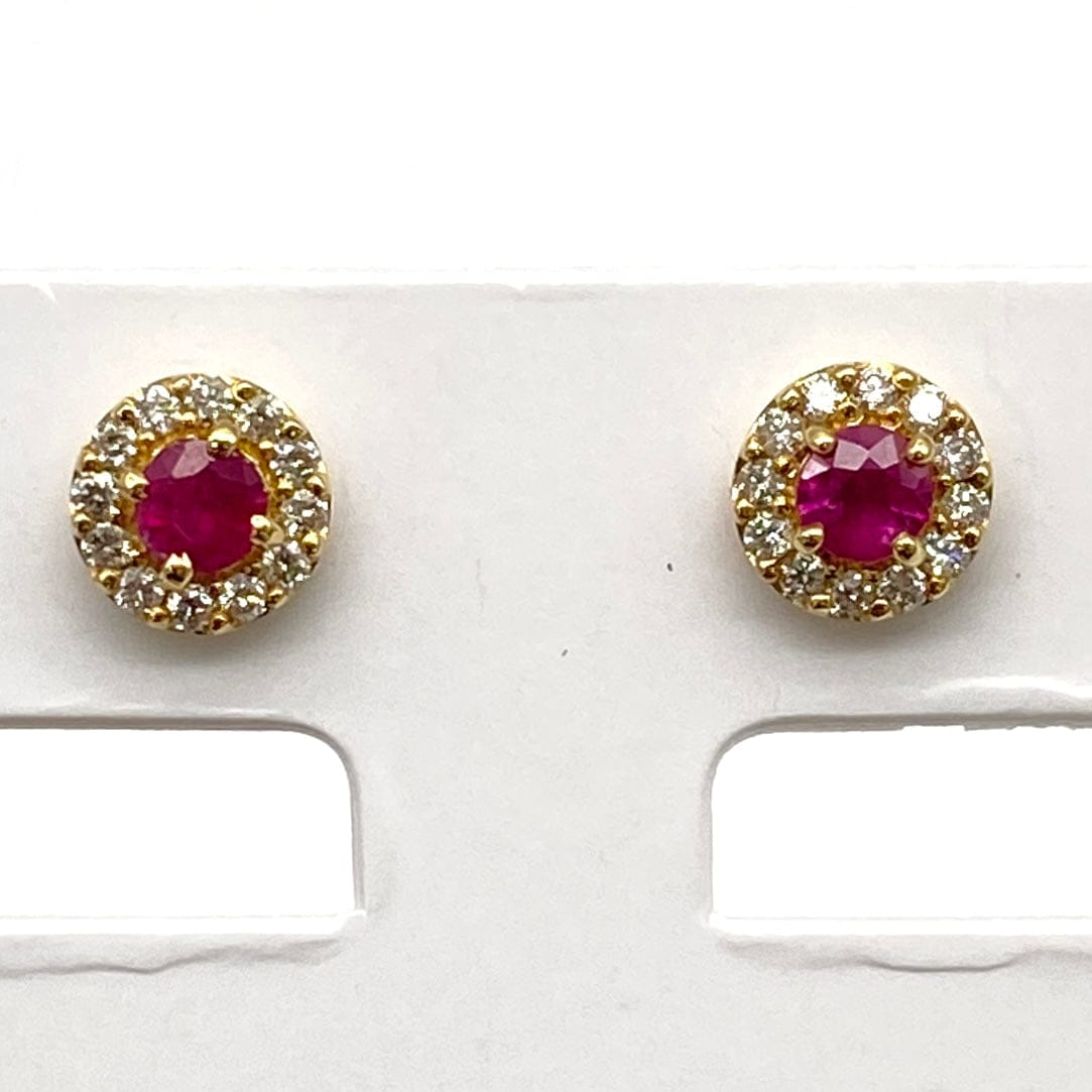 LUXURY PROMISE K18 Ruby Earrings R0.15*2 D0.07*2 0.9 41415