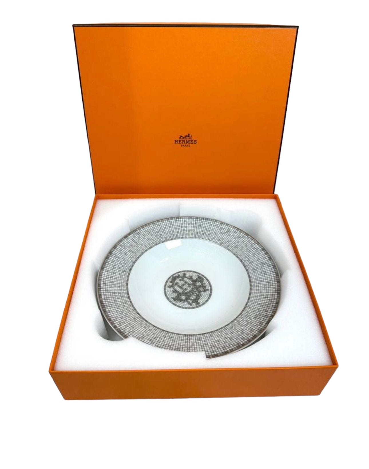 Hermes mosaicque silver soup plate LuxuryPromise