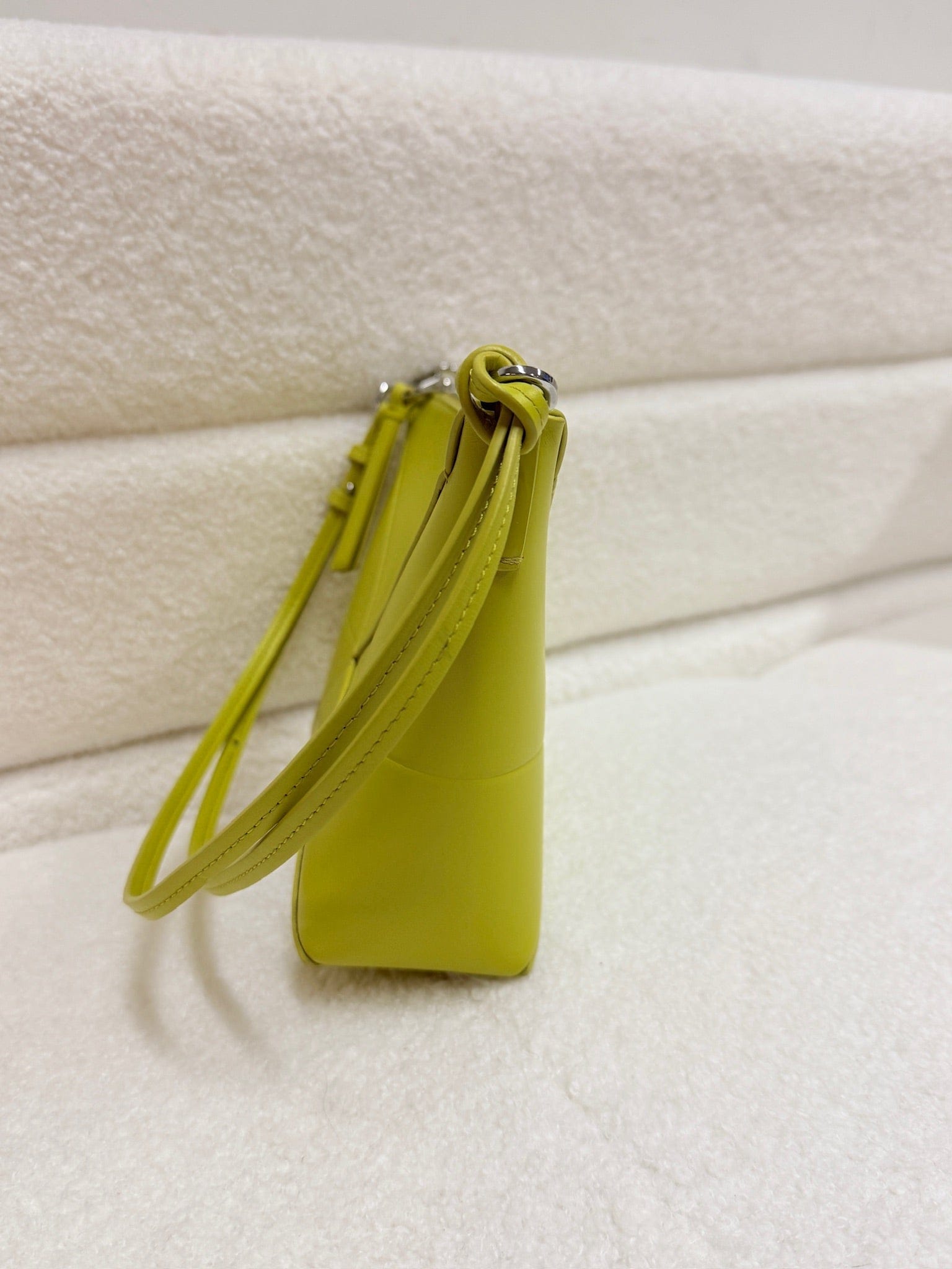 LUXURY PROMISE LOEWE Paula's Ibiza Puzzle Fold Leather Pouch - Vibrant Yellow