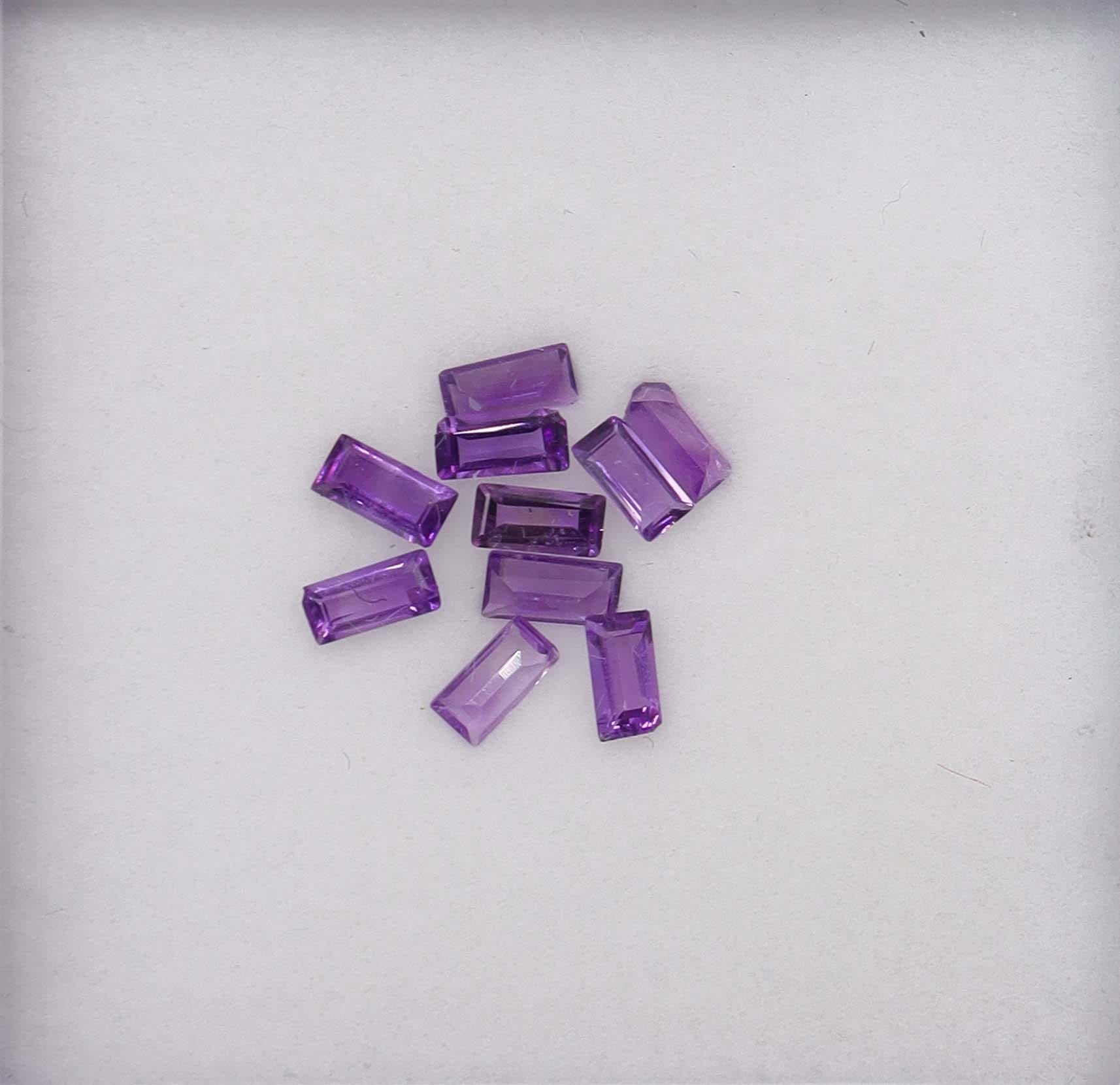 Luxury Promise 0.89ct Amethyst bagette set DXBCS6151