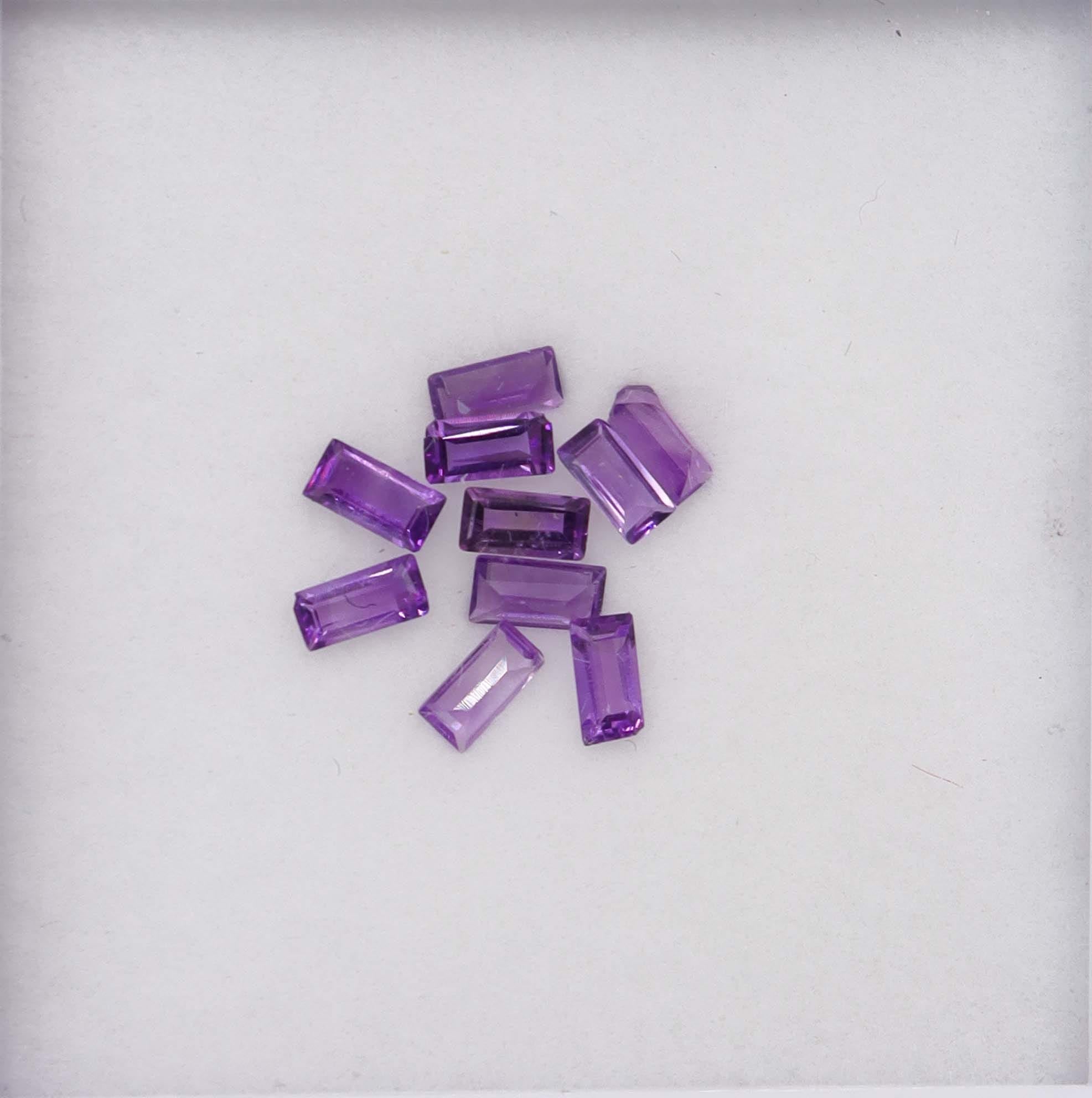 Luxury Promise 0.89ct Amethyst bagette set DXBCS6151