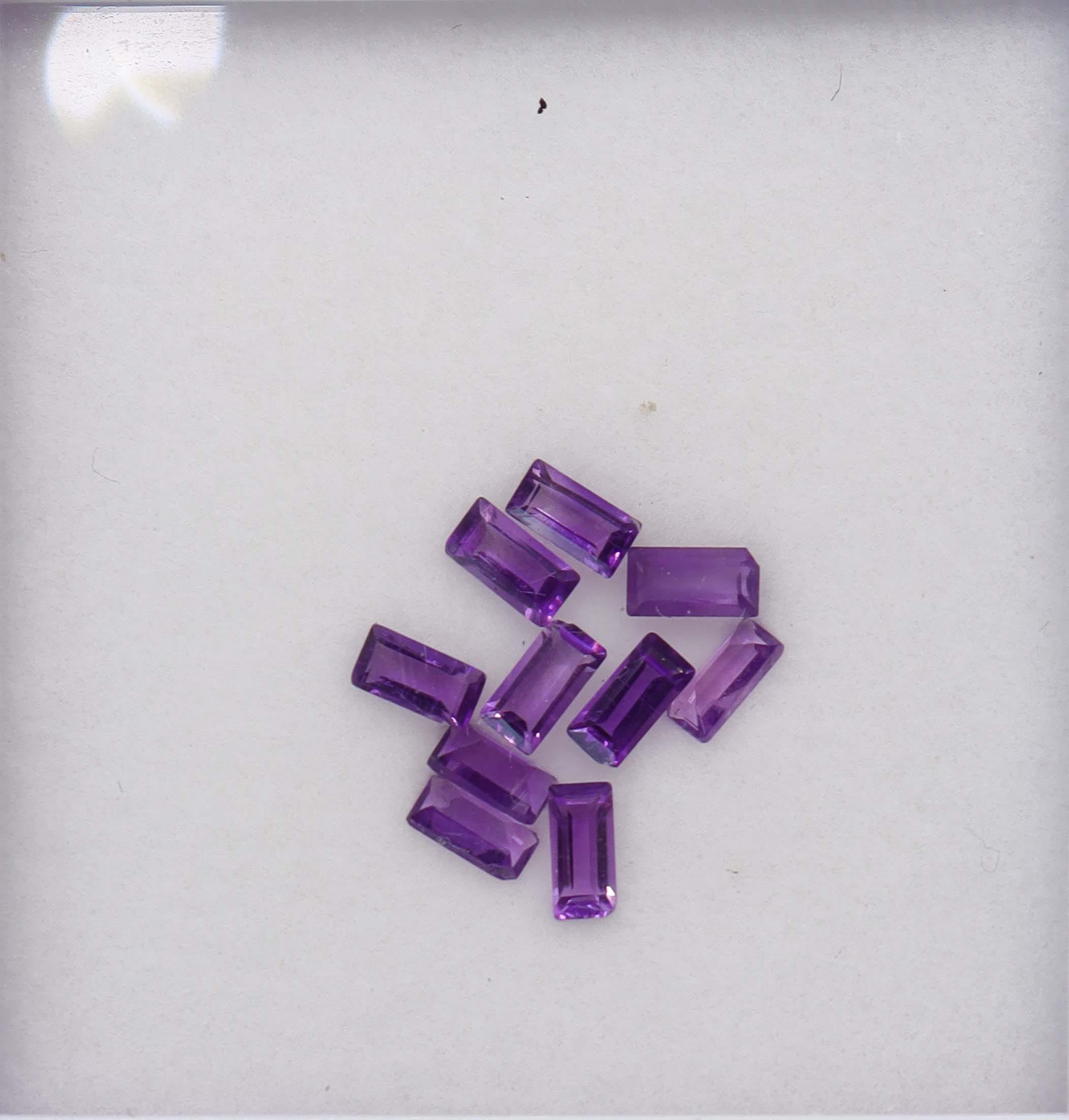 Luxury Promise 1.00ct Amethyst bagette set DXBCS6162