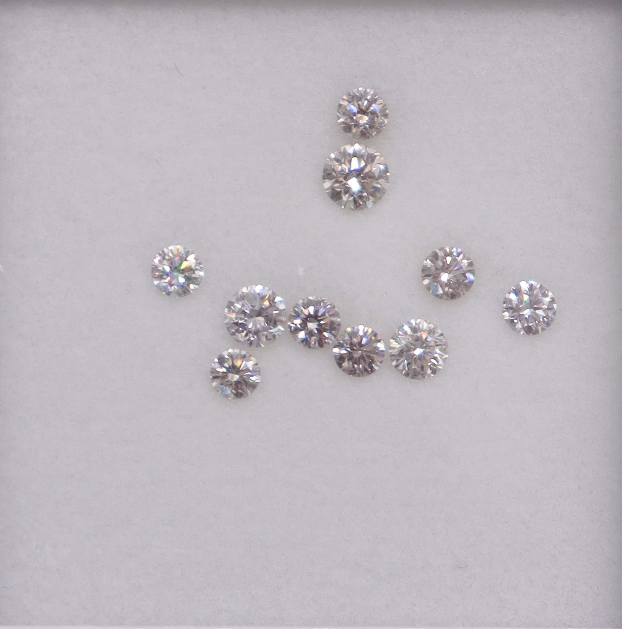 Luxury Promise 1.02ct LIGHT GREY DIAMOND MELEE 10pcs DXBN0759