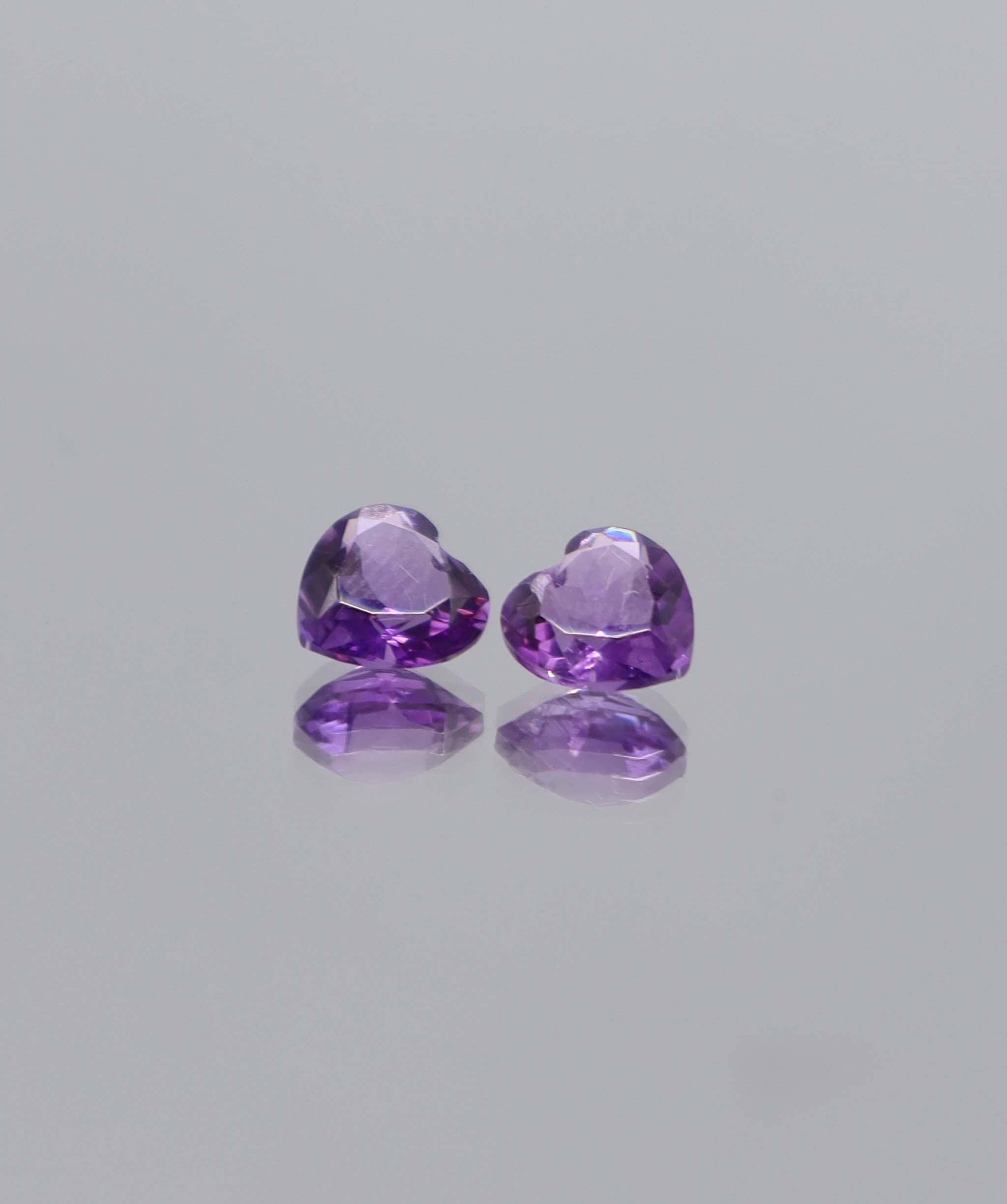 Luxury Promise 1.37ct Amethyst 2 heart DXBCS6118