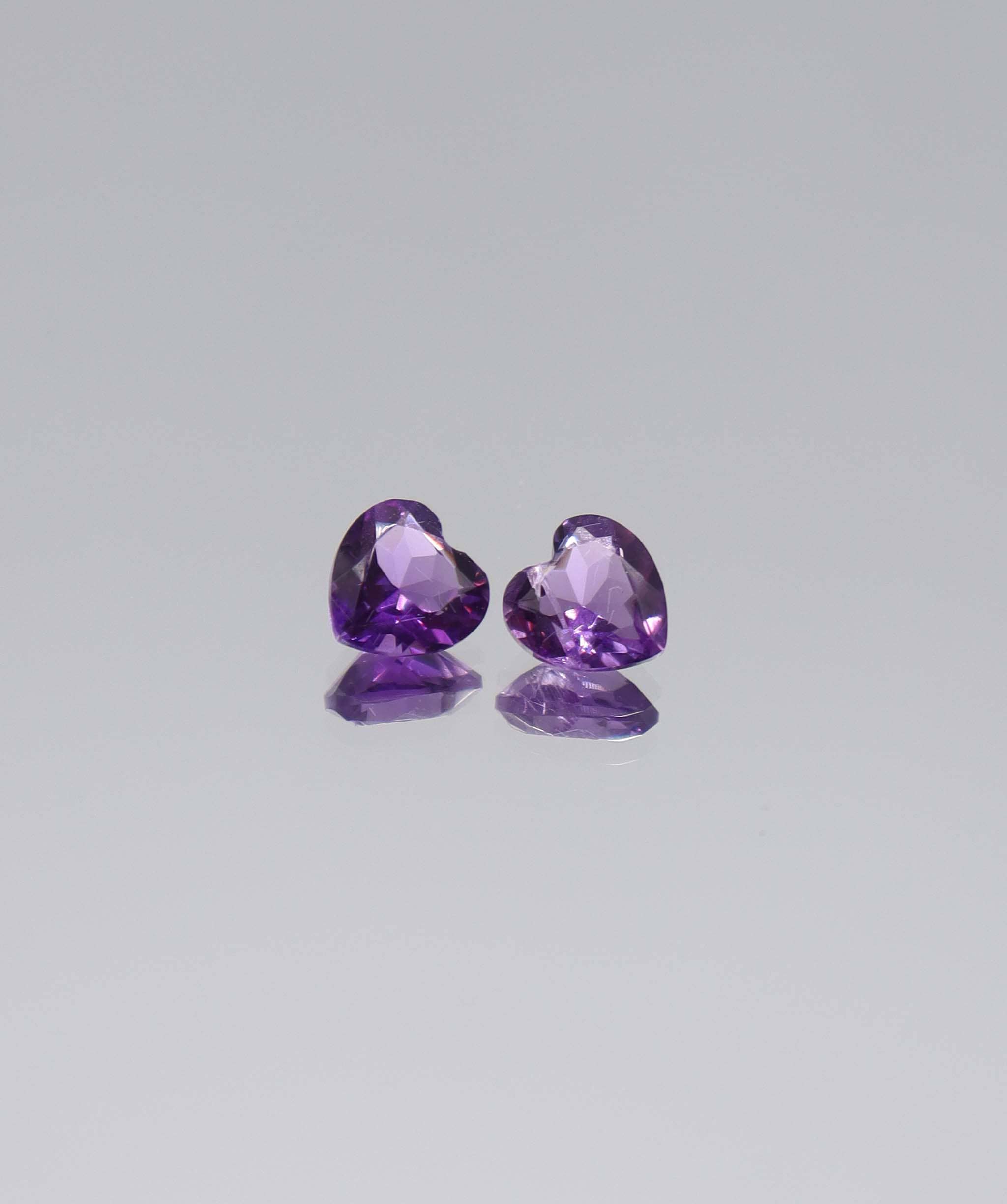 Luxury Promise 1.37ct Amethyst 2 heart DXBCS6118