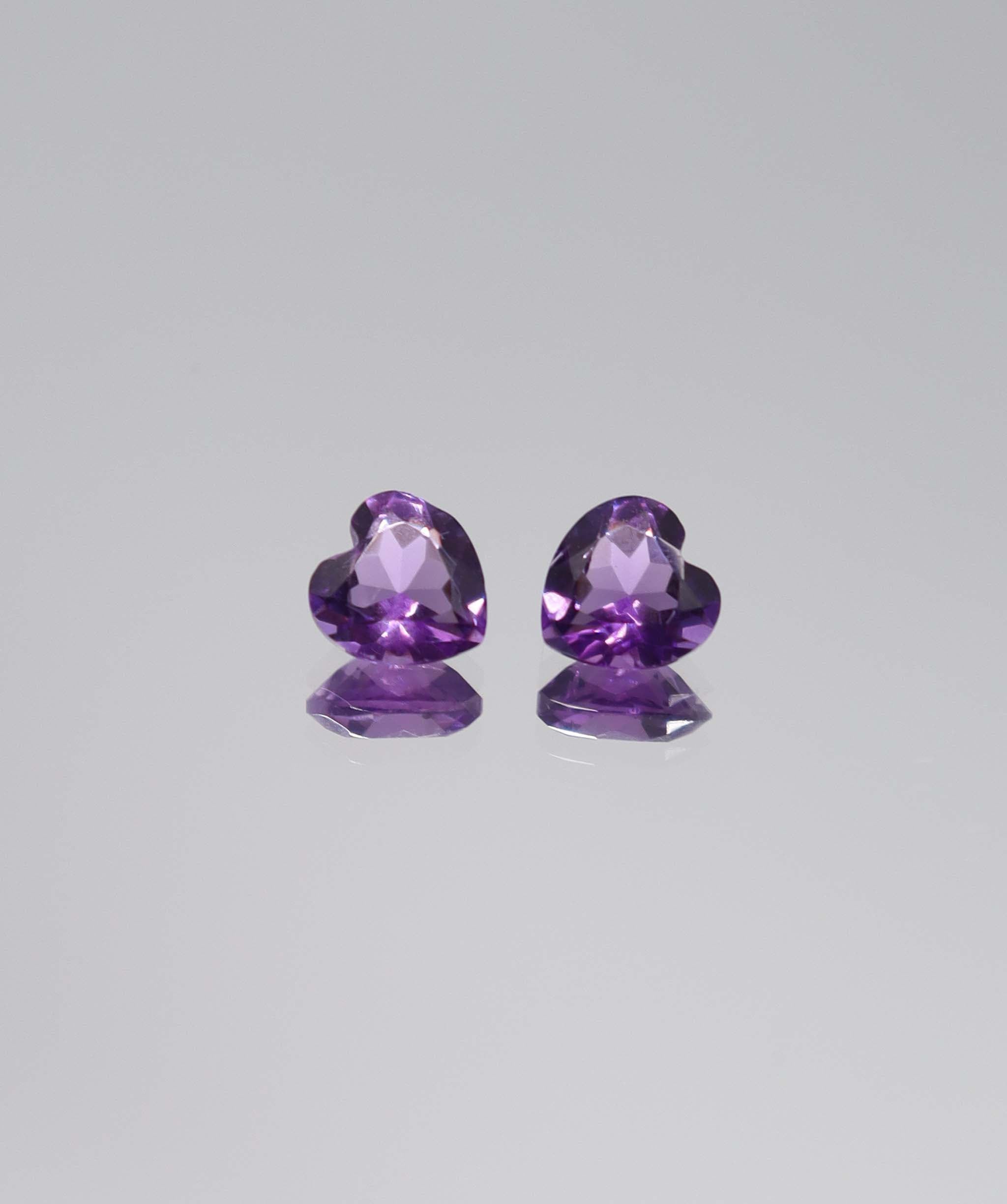 Luxury Promise 1.40ct Amethyst 2 heart DXBCS6109