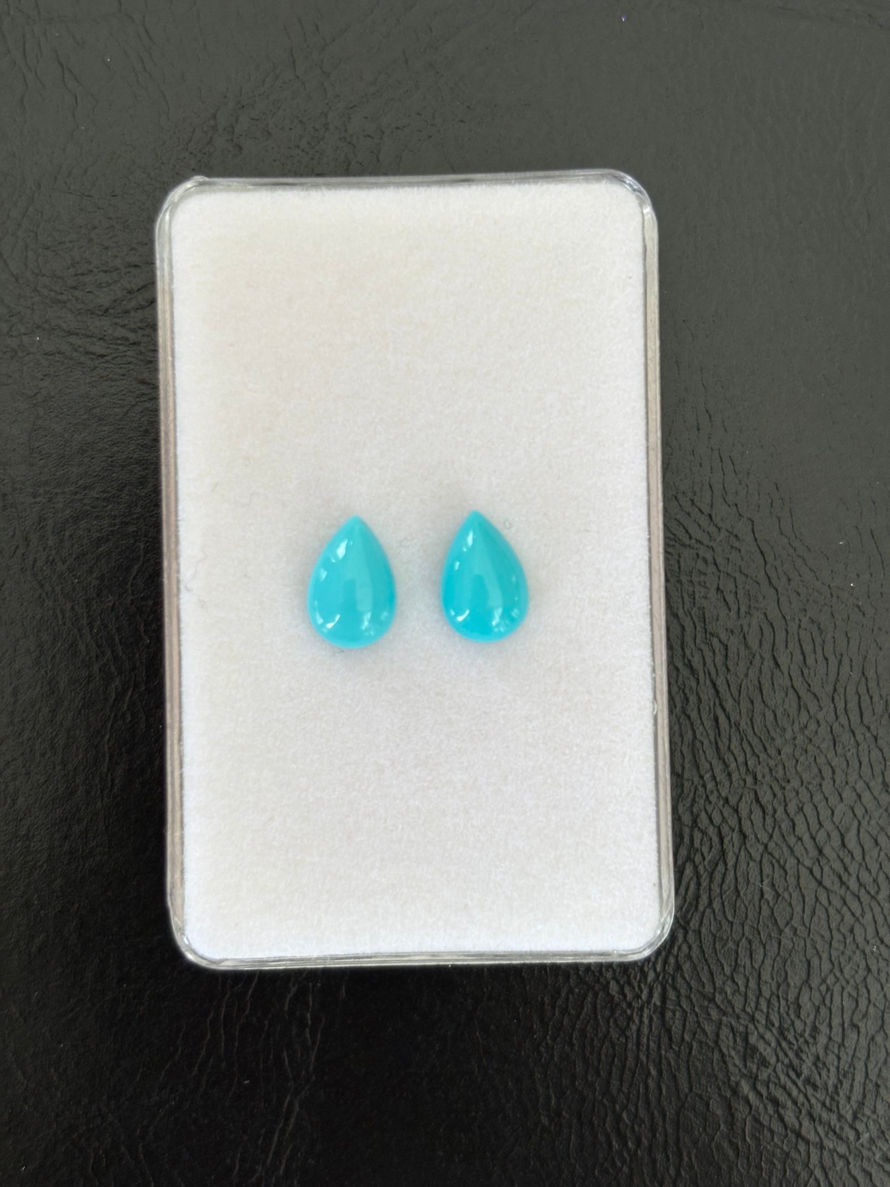 Luxury Promise 1.50ct Sleeping Beauty Turquoise PAIR DXBCS5213