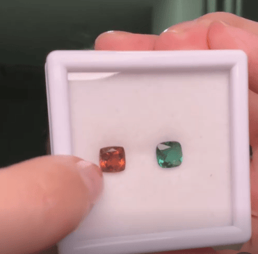 Luxury Promise 1.59ct Cushion Tourmaline Set 2pcs DXBCS5289