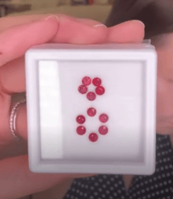 Luxury Promise 1.65ct Red Spinel Melee Set Burma DXBCS6327