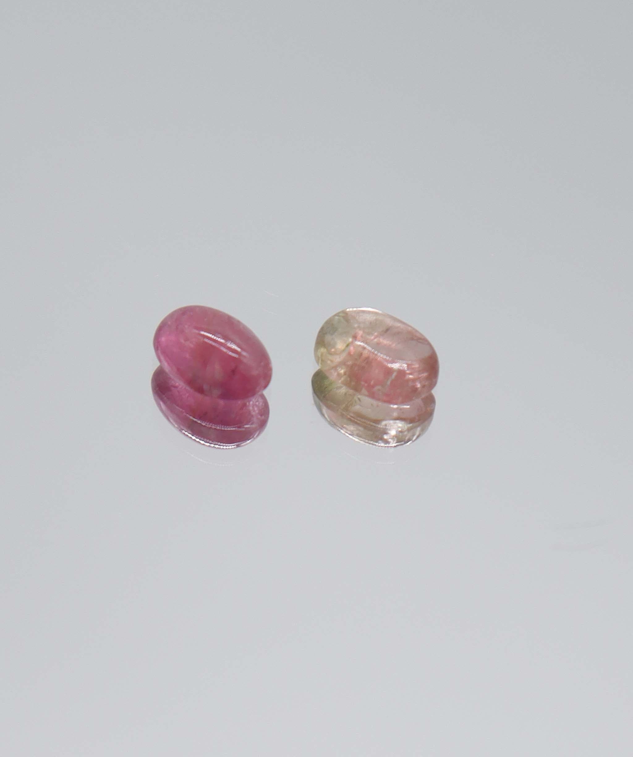 Luxury Promise 1.73ct Toumaline Cabochon oval PAIR DXBCS5895