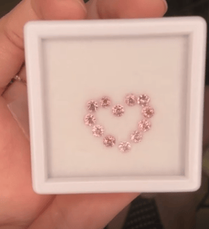 Luxury Promise 1.75ct Peachy Pink Spinel Melee Set DXBCS6333