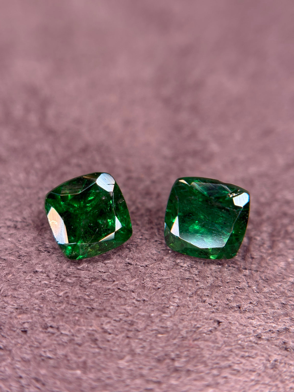 Luxury Promise 1.90ct Tsavorite PAIR Cushion THAIC1403