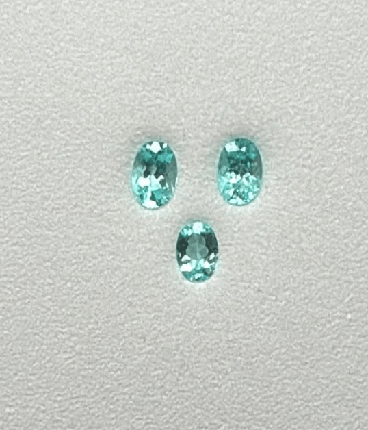 Luxury Promise 1.93ct OVAL SHAPE MOZAMBIQUE PARAIBA SET DXBCS6072