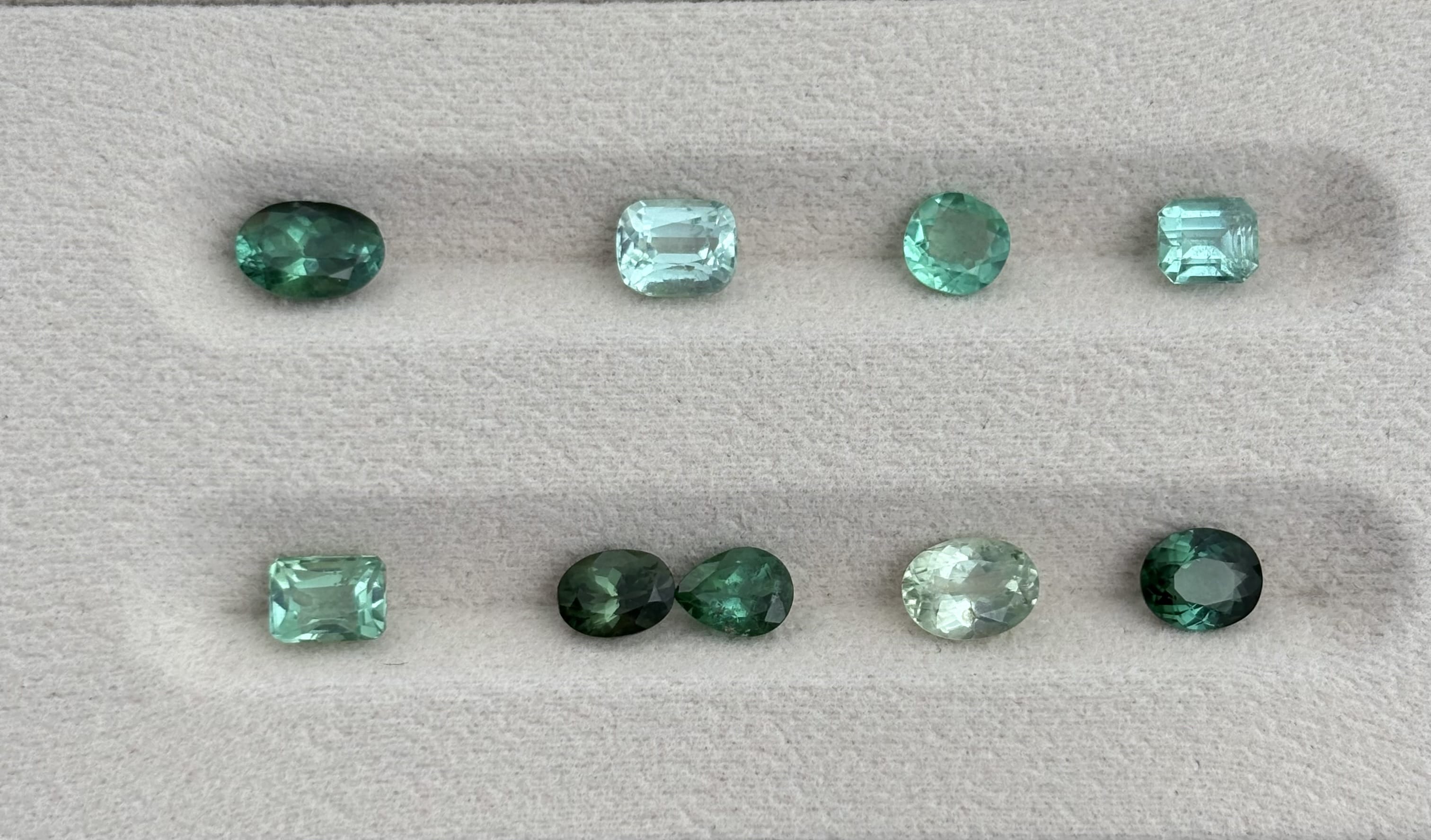 Luxury Promise 1.96ct Tourmaline Set 2pcs Green/Lagoon DXBCS5270