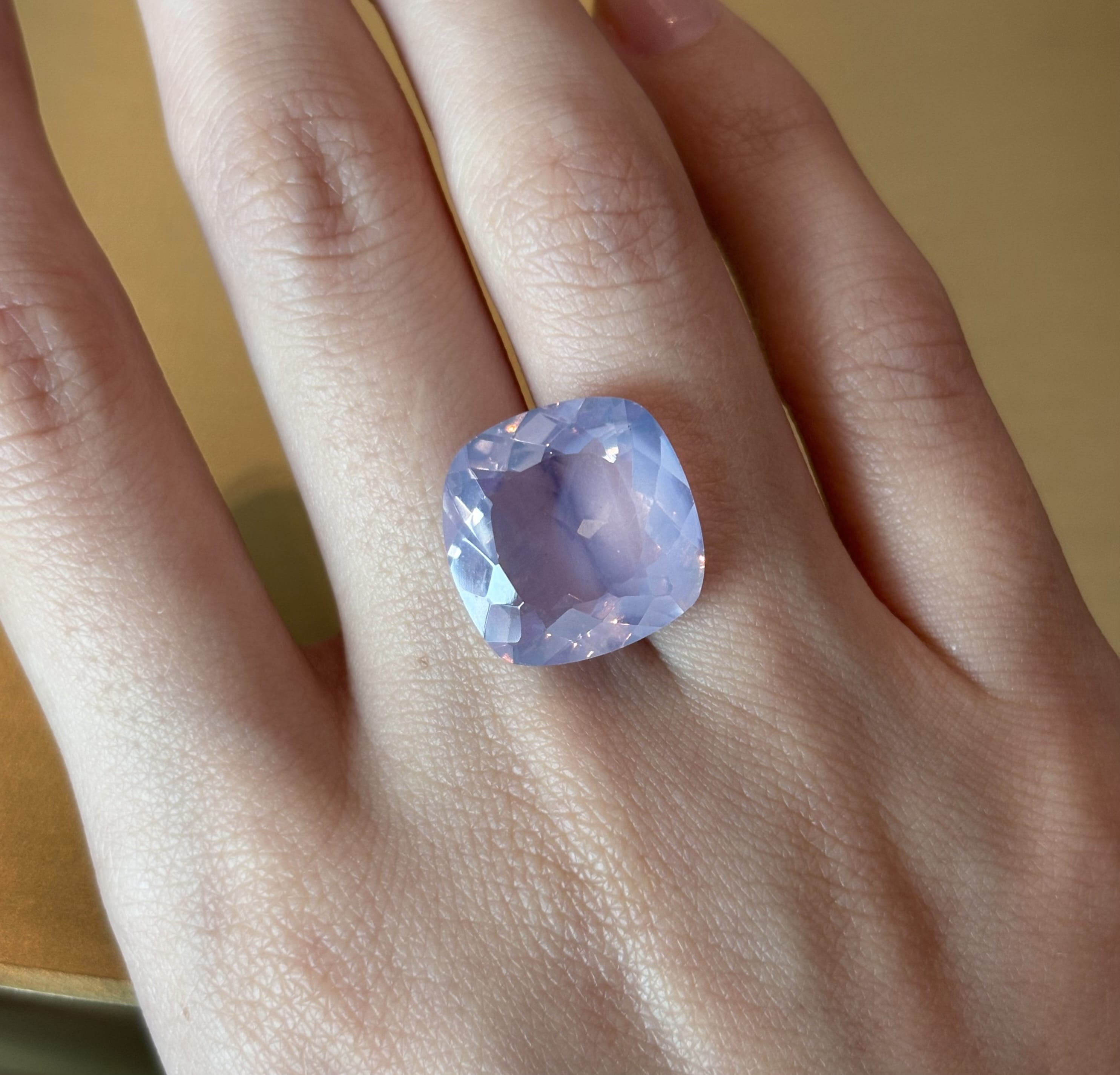Luxury Promise 11.70ct Lavender Moon Quartz Cushion THAIC0196
