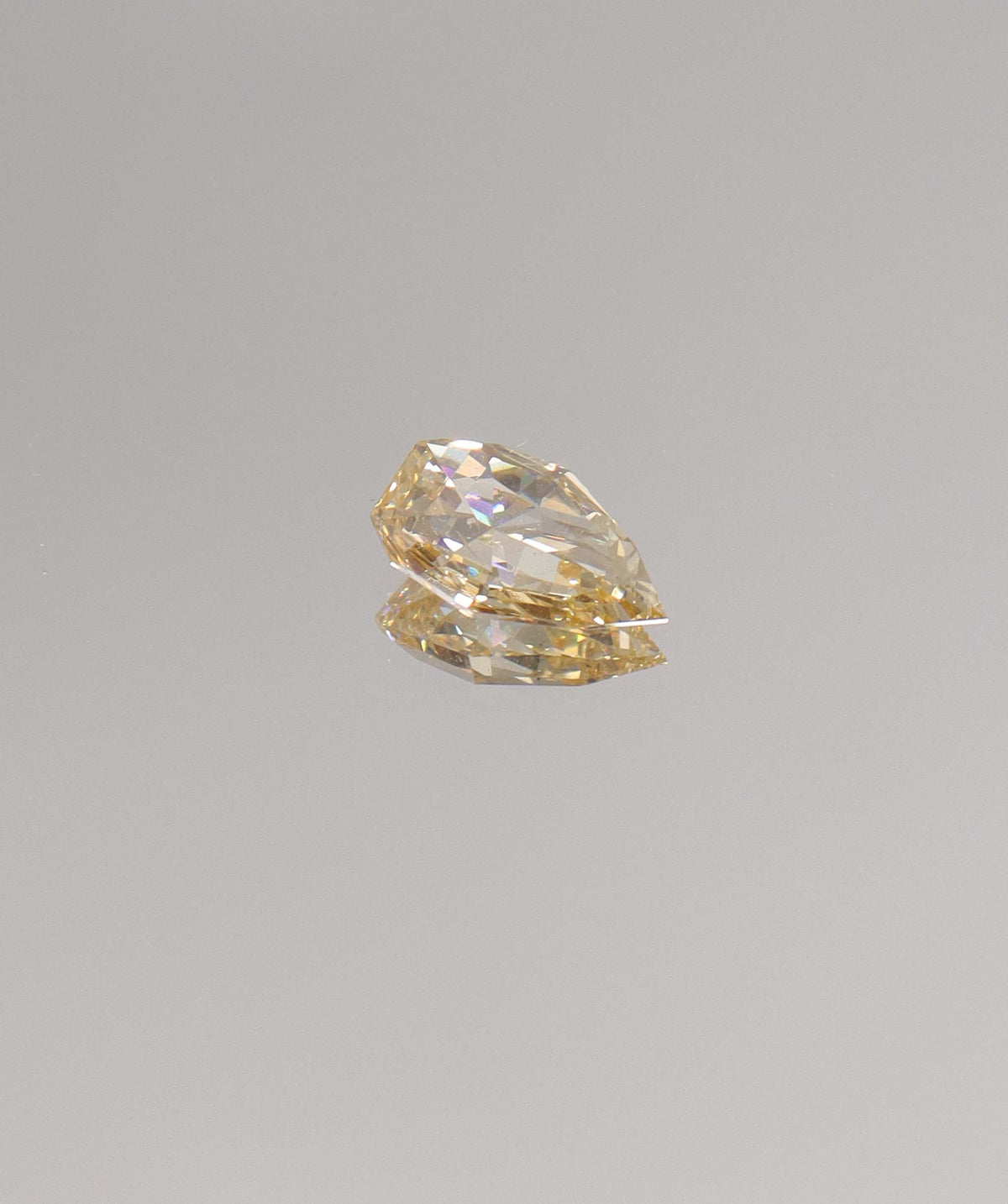 Luxury Promise 1ct intense orange flame antique rose-cut pear diamond DXBCS4371