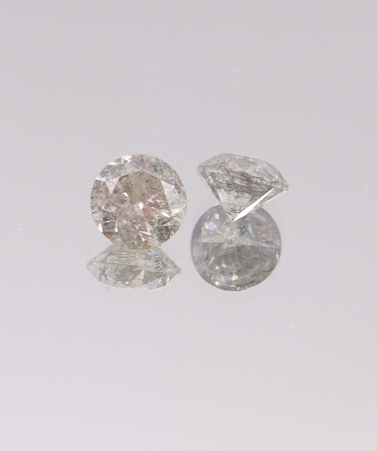 Luxury Promise 2.02CT FANCY GREY EYECLEAN ROUND DIAMOND SINGLE DXBCS7226