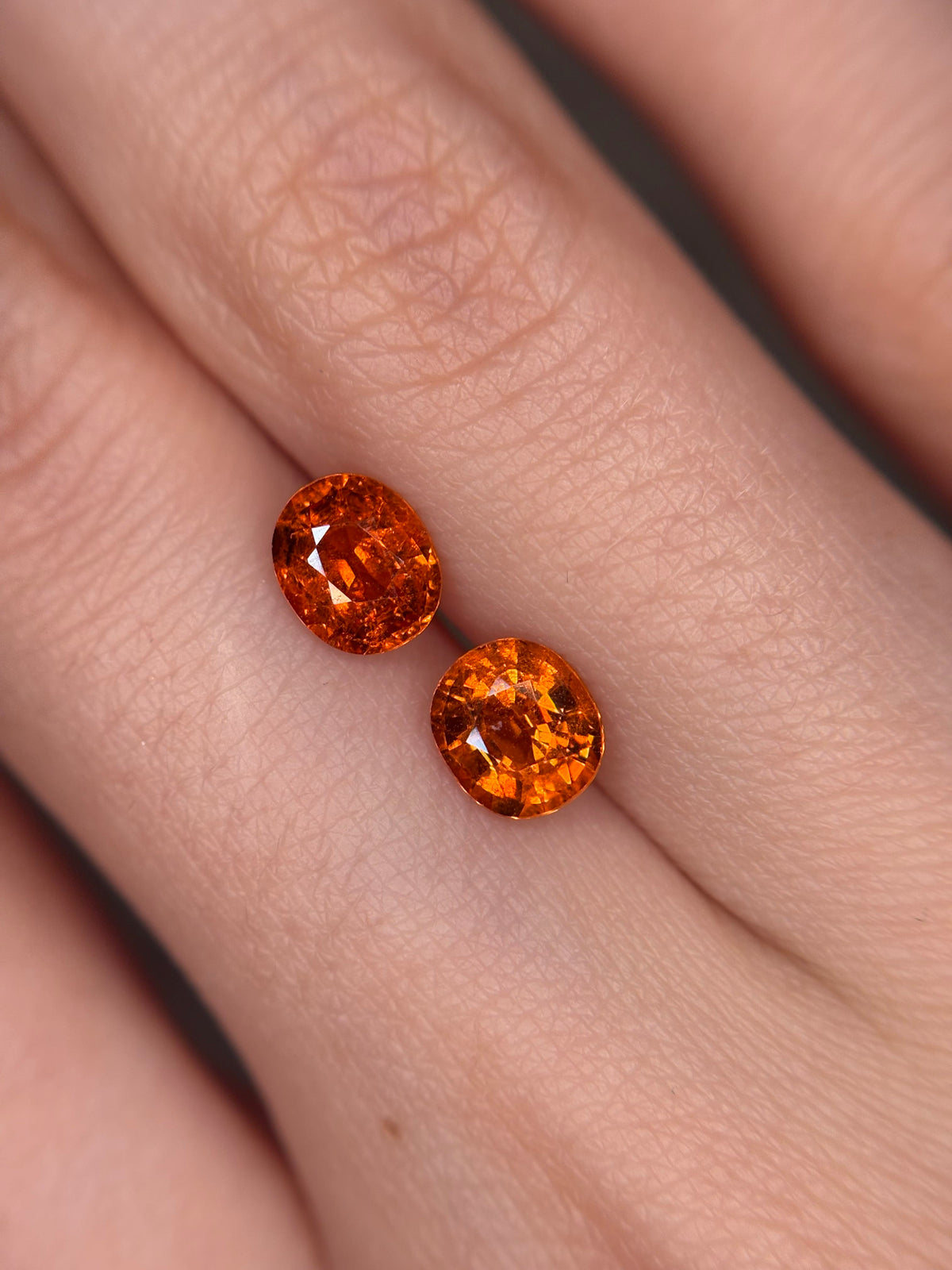 Luxury Promise 2.10ct Fanta Spessartine PAIR* THAIC1049