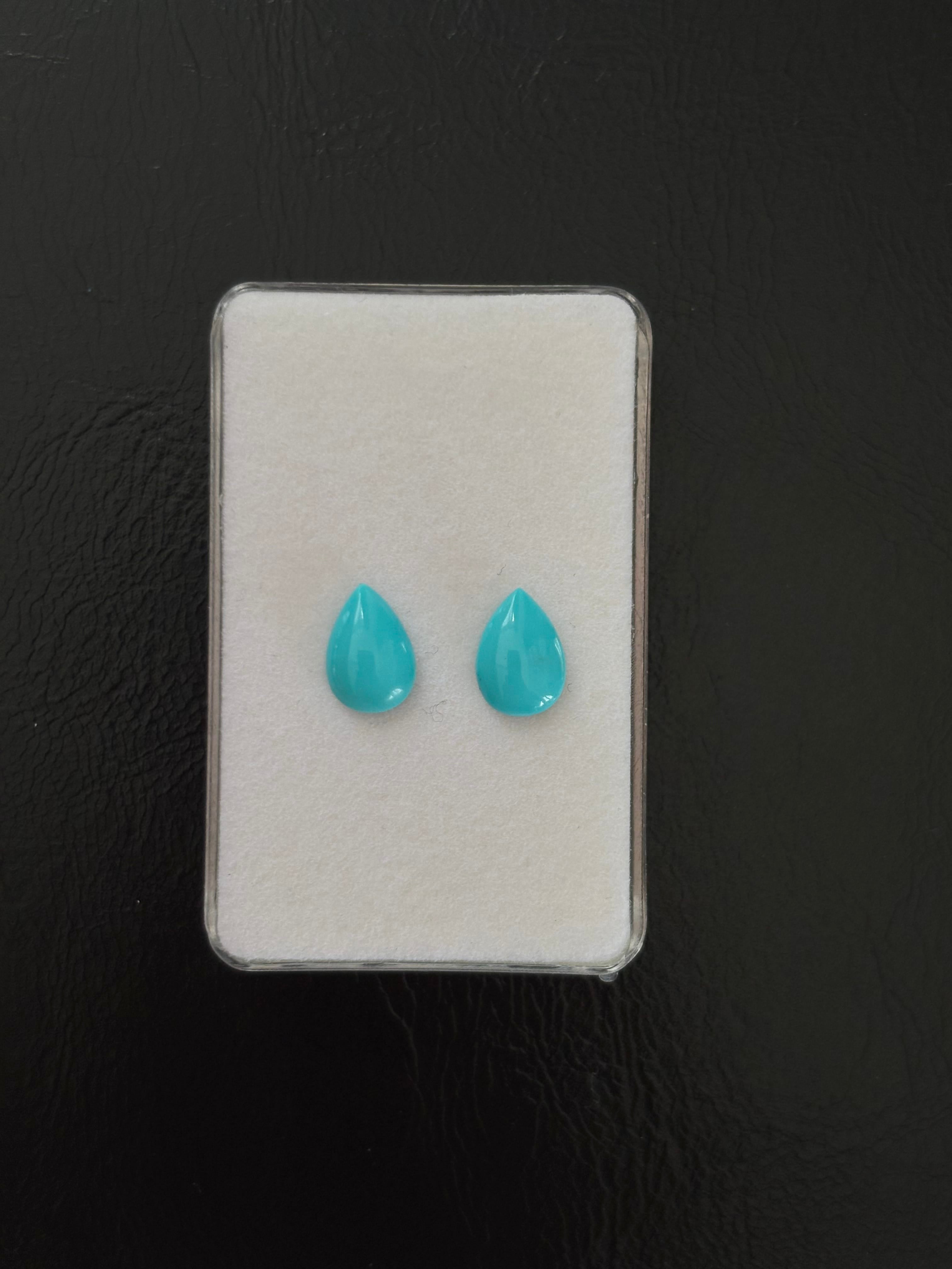 Luxury Promise 2.26ct Sleeping Beauty Turquoise PAIR DXBCS5214