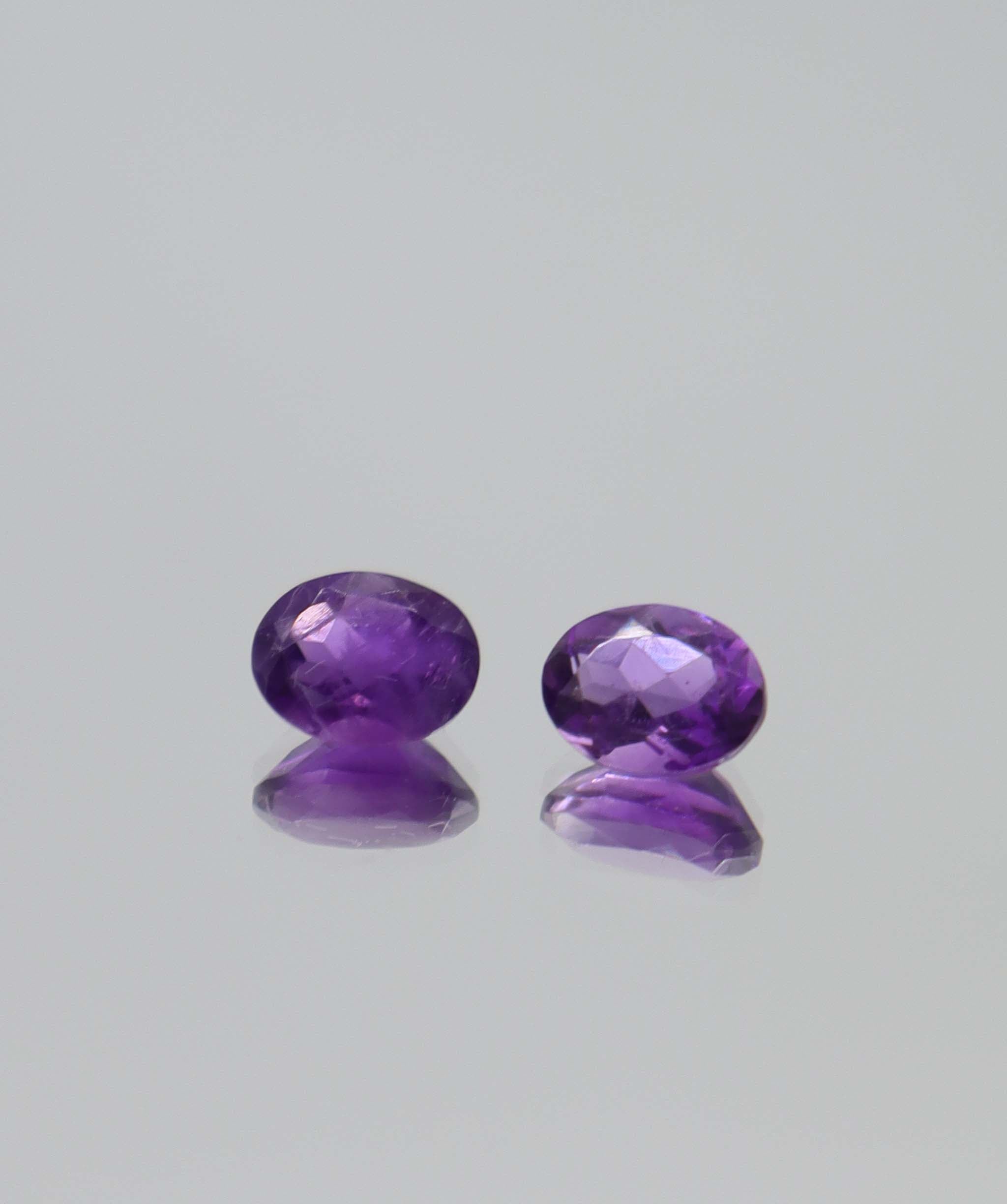Luxury Promise 2.42ct Amethyst oval pair DXBCS6147