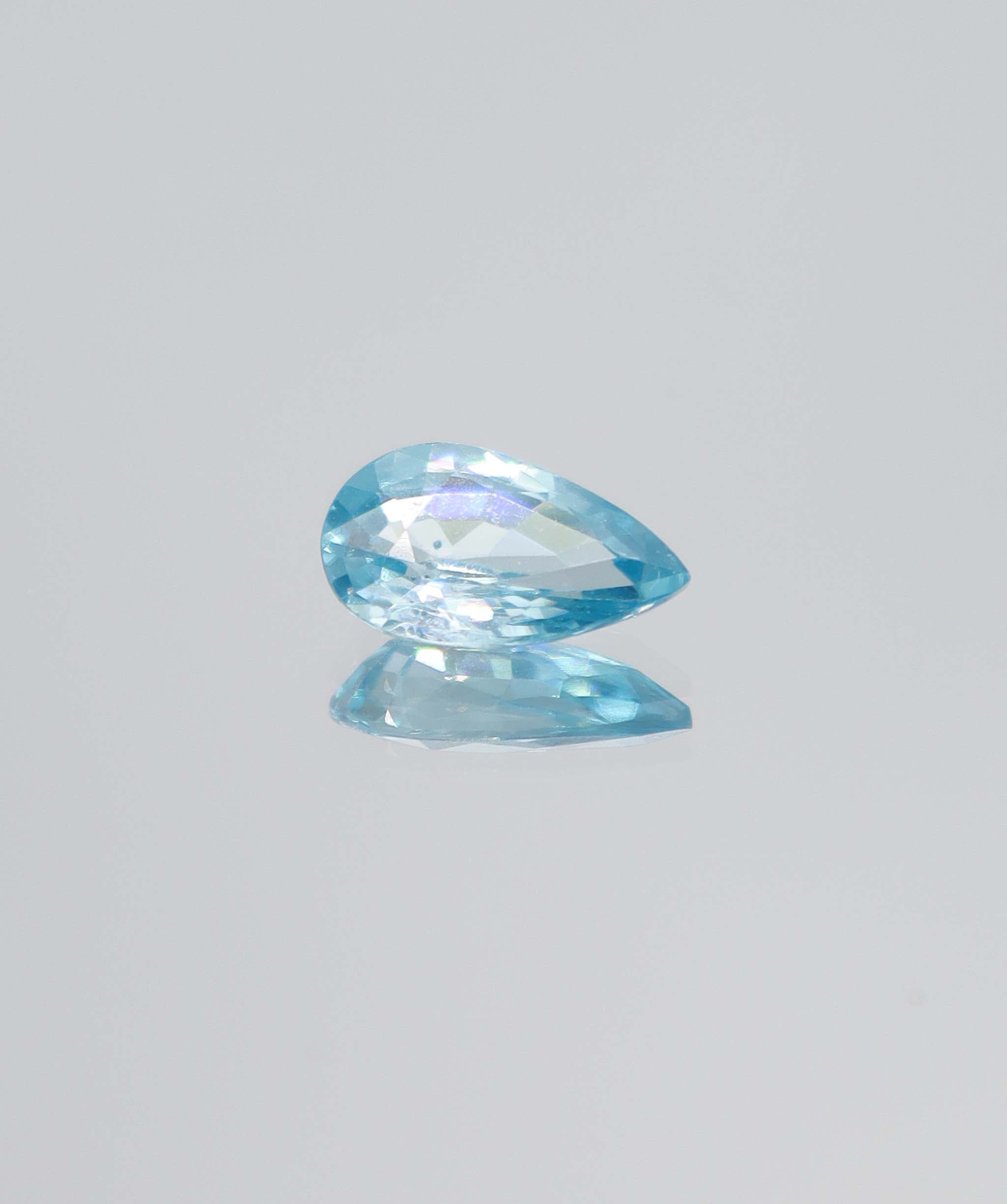 Luxury Promise 2.54ct Blue Zircon Pear DXBCS5830