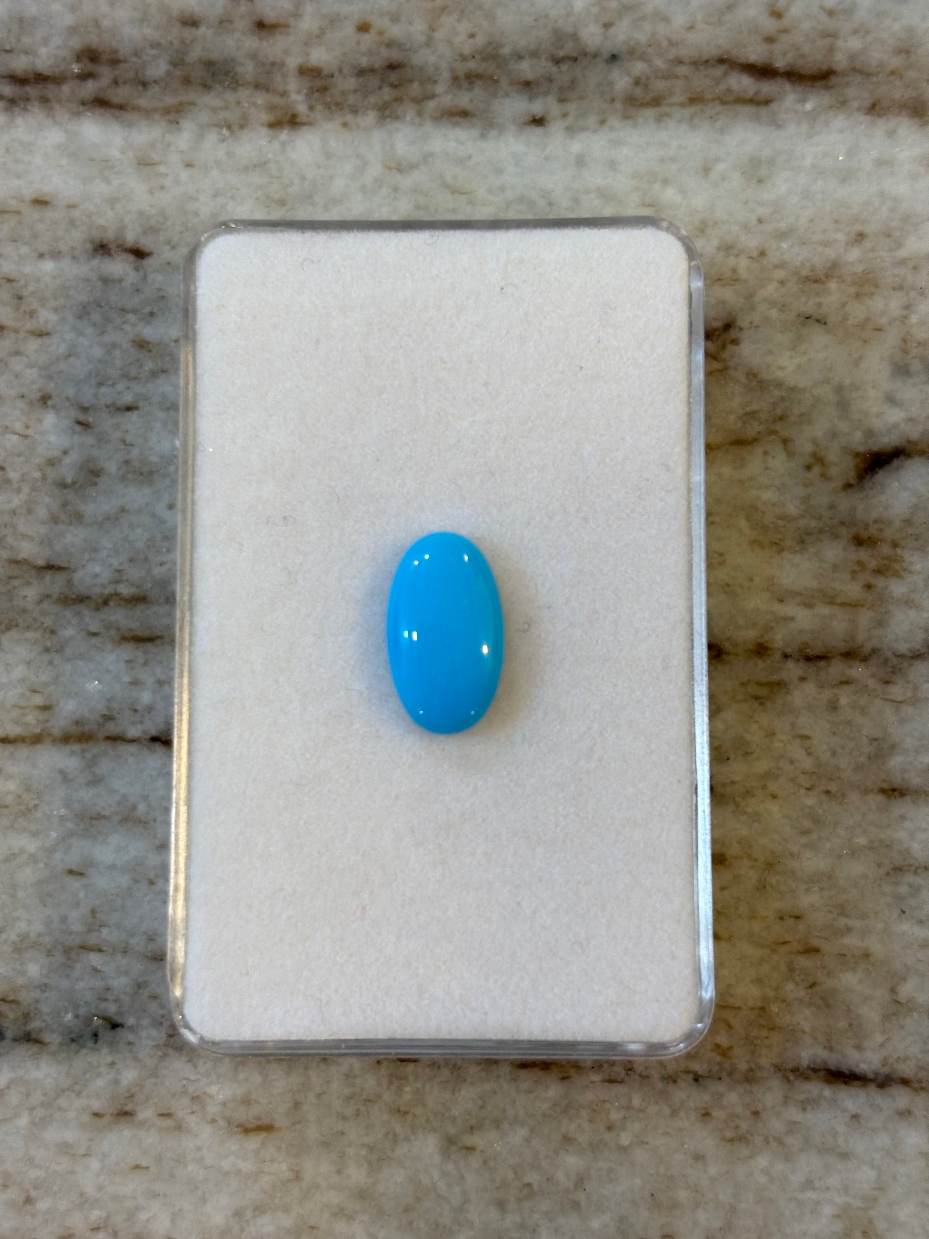 Luxury Promise 2.60ct Oval Sleeping Beauty Turquoise Arizona DXBCS5716