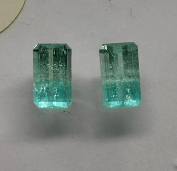 Luxury Promise 2.98CT EMERALD CUT NIGERIAN PARAIBA PAIR DXBCS6193