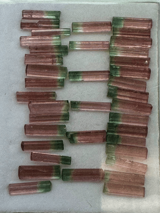 Luxury Promise 23.86CT ROUGH BICOLOR TOURMALINE SET DXBCS6214