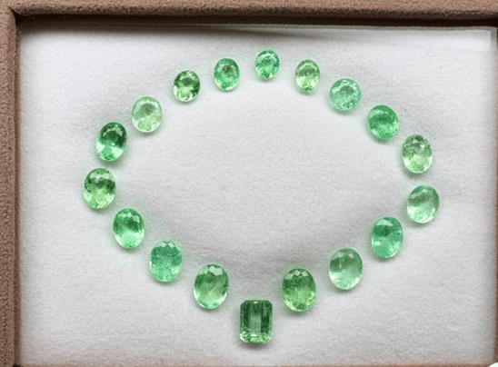 Luxury Promise 24.55ct Green Paraiba (price per one stone) Q-21