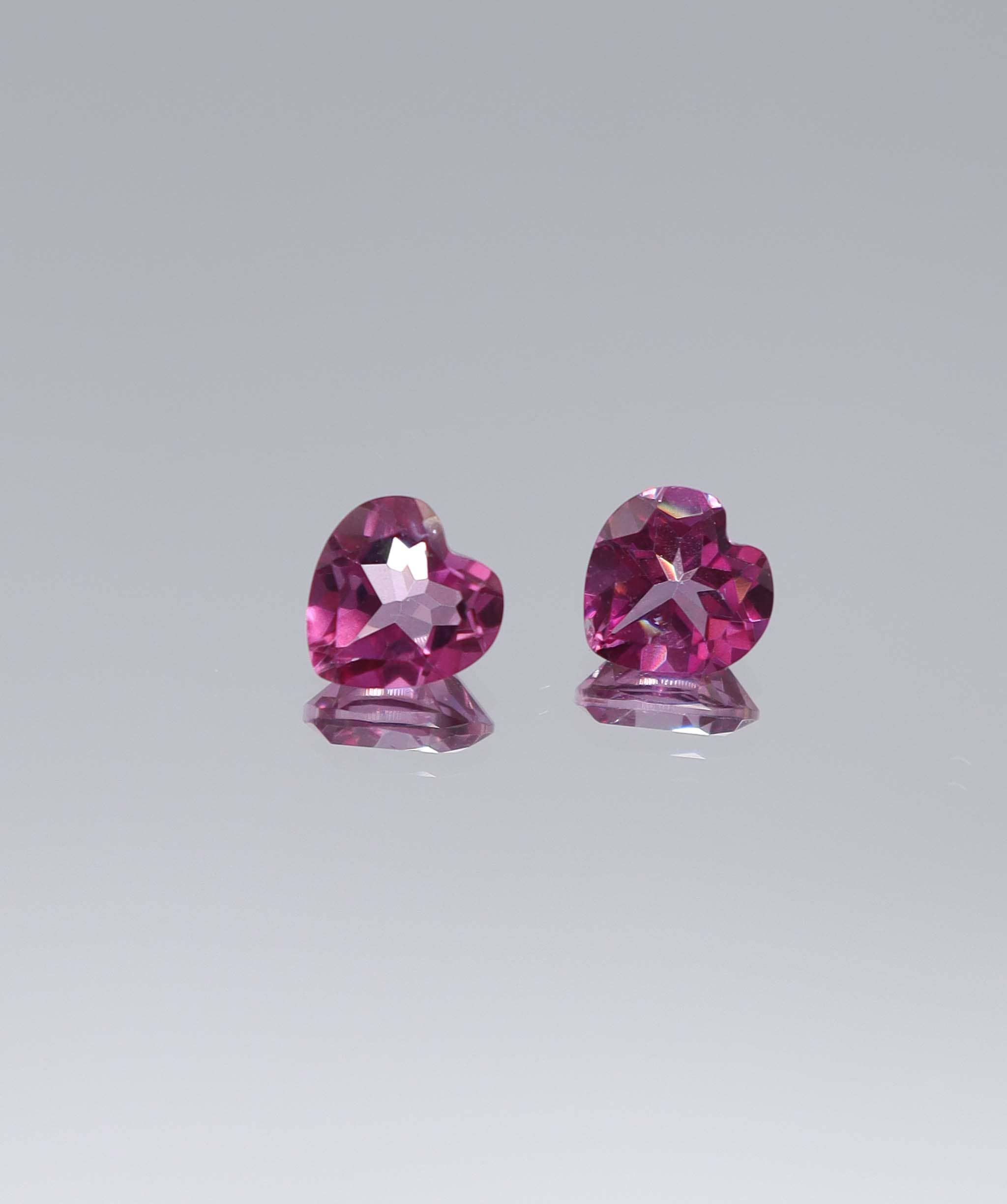 Luxury Promise 3.00ct Pink Topaz Heart PAIR DXBCS6054