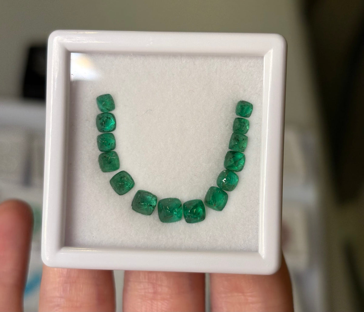 Luxury Promise 3.10ct Emerald Sugarloaf Set 14 pcs DXBCS6306