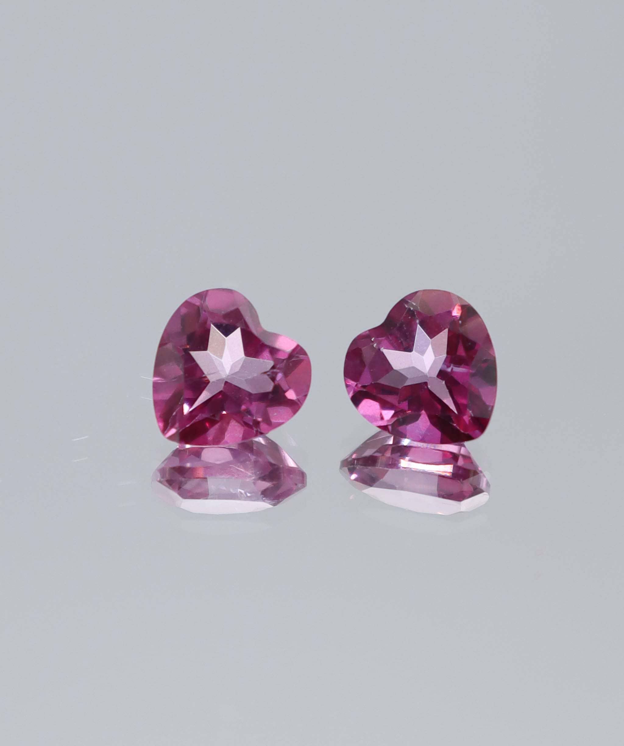Luxury Promise 3.10ct Pink Topaz Heart PAIR DXBCS6050