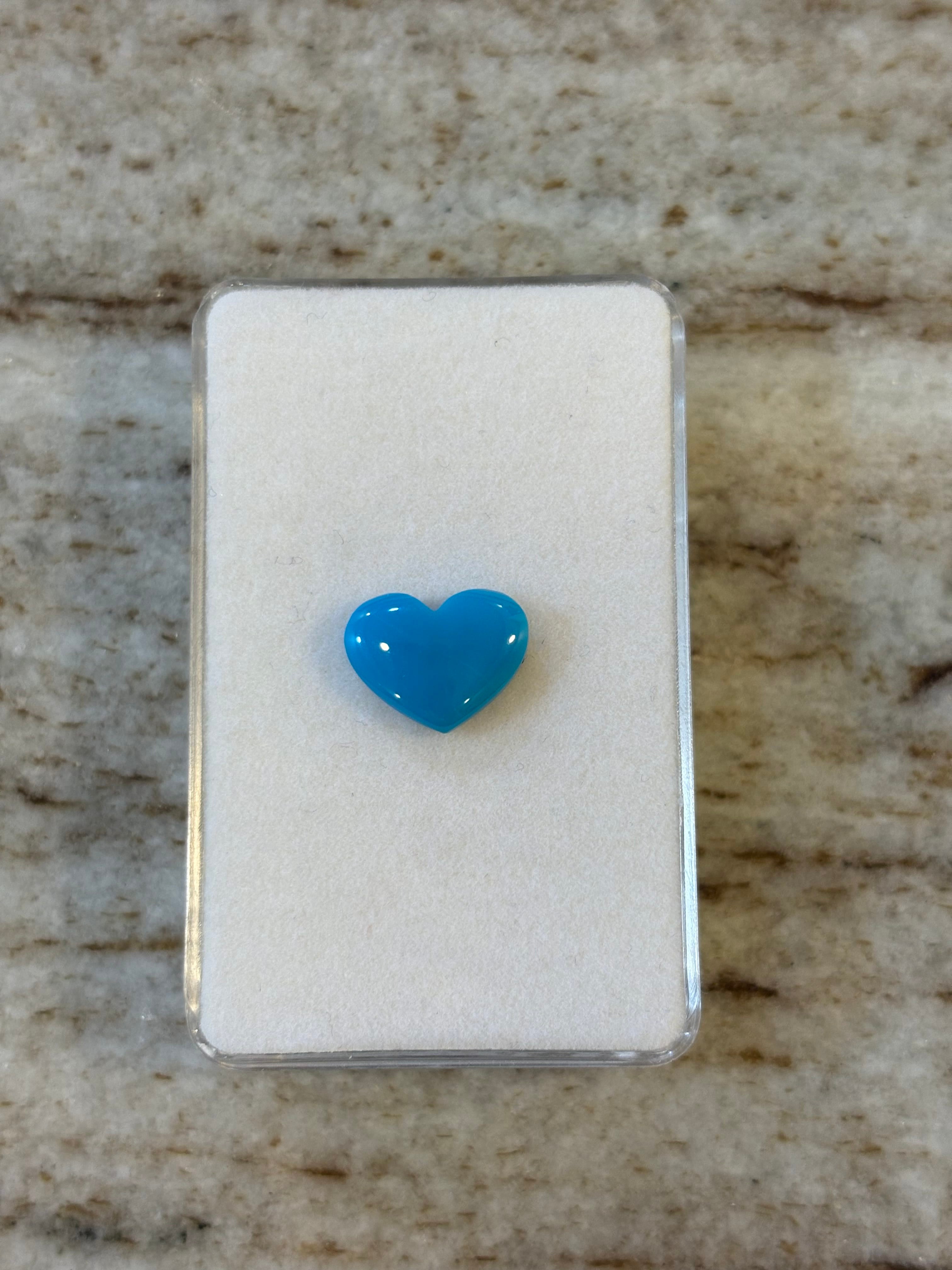 Luxury Promise 3.65ct Heart Sleeping Beauty Turquoise Arizona DXBCS5712
