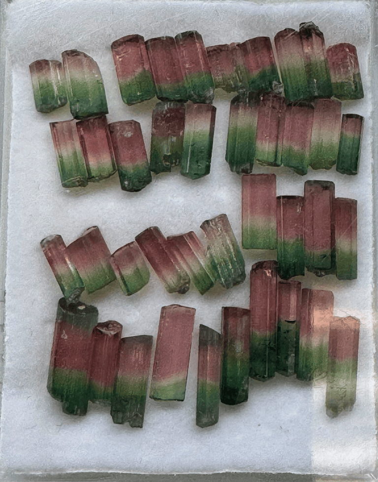 Luxury Promise 31.66CT ROUGH BICOLOR TOURMALINE SET DXBCS6211