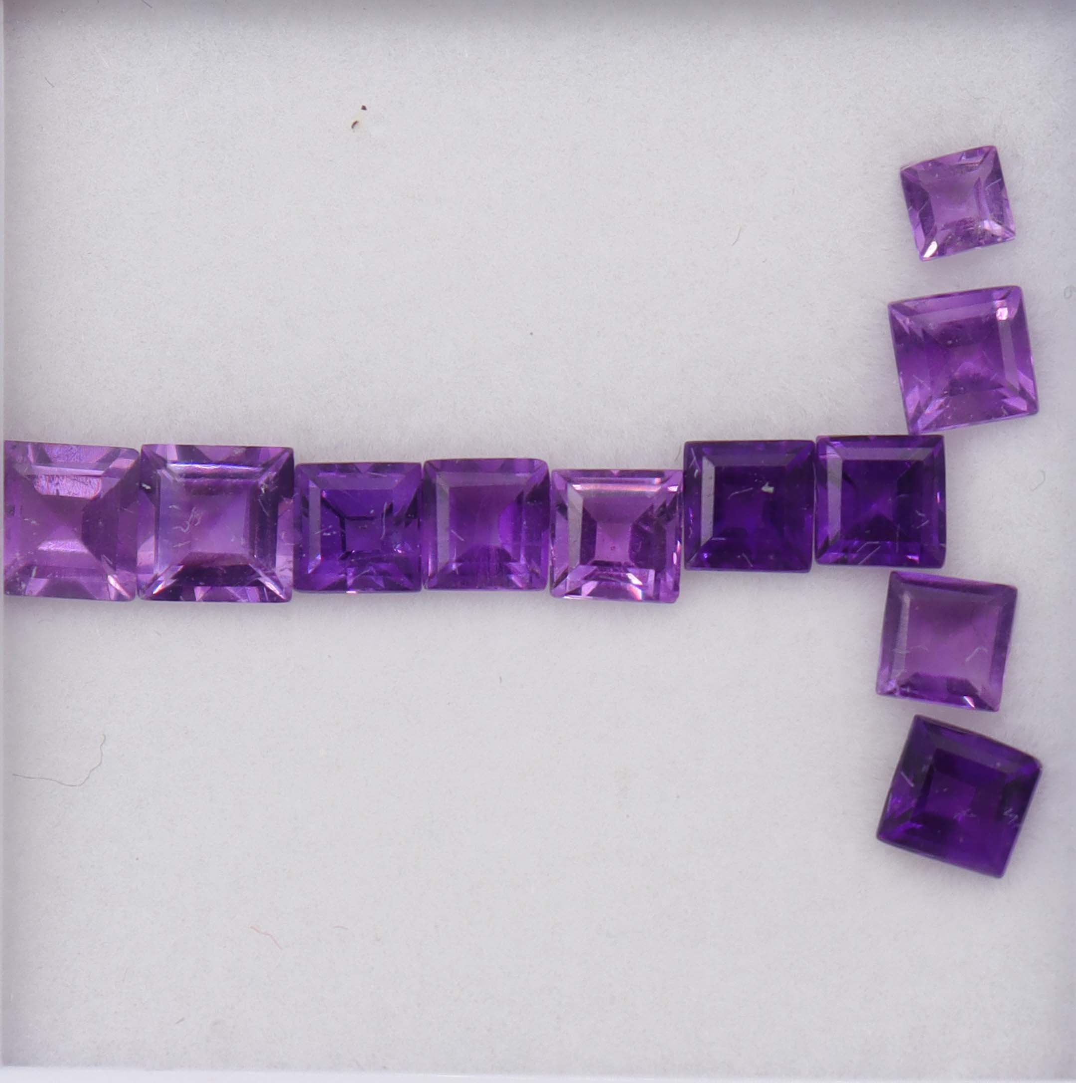 Luxury Promise 4.03ct Amethyst Princess cut set DXBCS6104