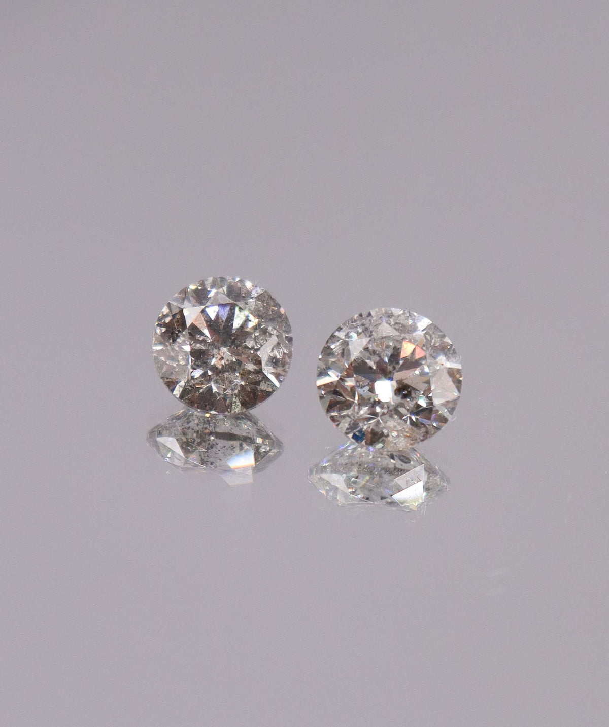 Luxury Promise 4.03CT D-G COMMERCIAL ROUND DIAMOND PAIR DXBS6716