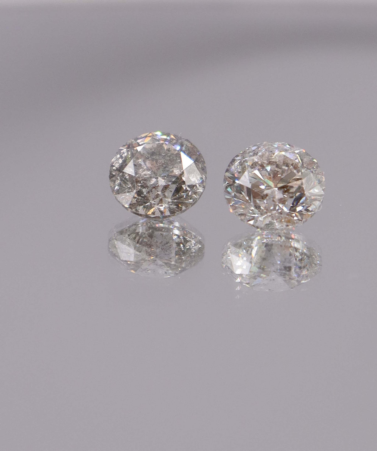Luxury Promise 4.03CT D-G COMMERCIAL ROUND DIAMOND PAIR DXBS6716