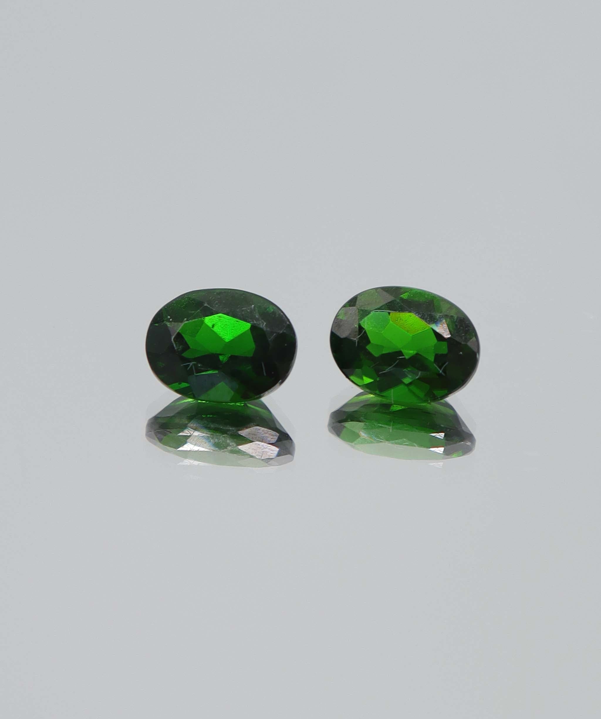 Luxury Promise 4.14ct Chrome Dioside Oval PAIR DXBCS5792