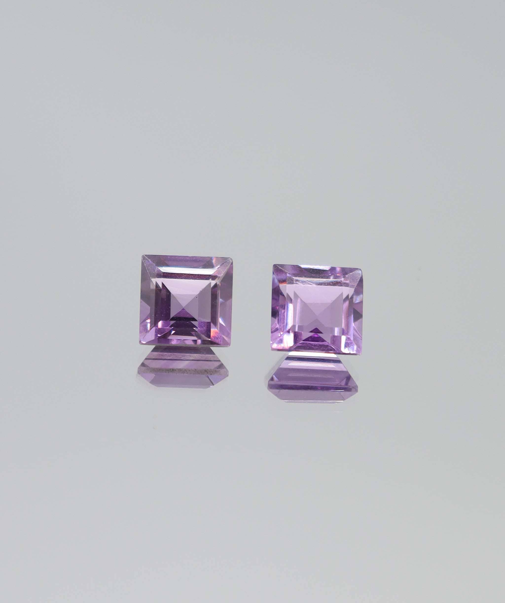 Luxury Promise 4.54ct Amethyst princess cut pair DXBCS6153