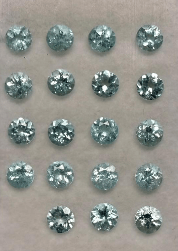 Luxury Promise 4.5ct NIGERIAN PARAIBA ROUND SET DXBCS6916