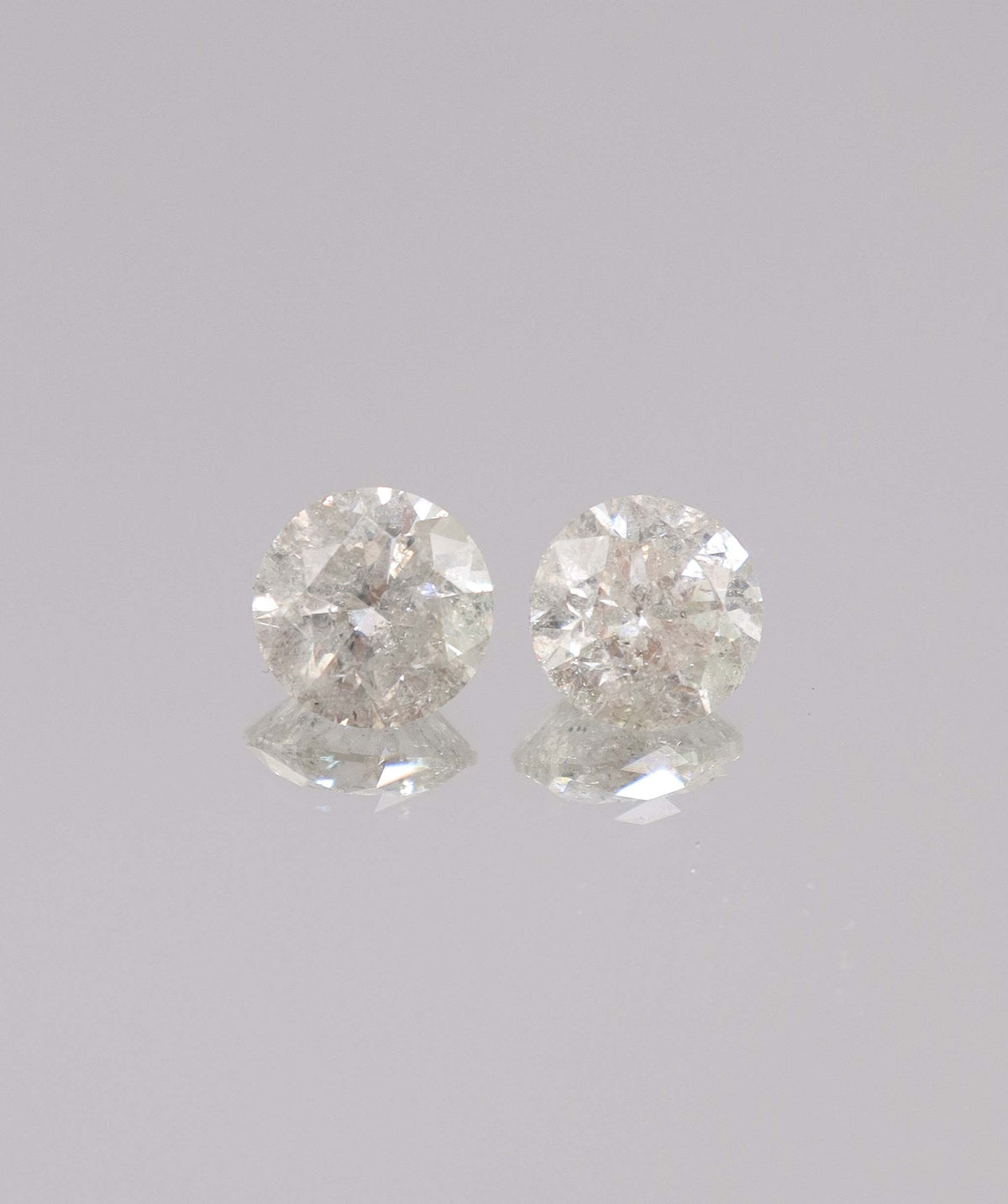 Luxury Promise 5.17CT D-G COMMERCIAL ROUND DIAMOND PAIR DXBS6726