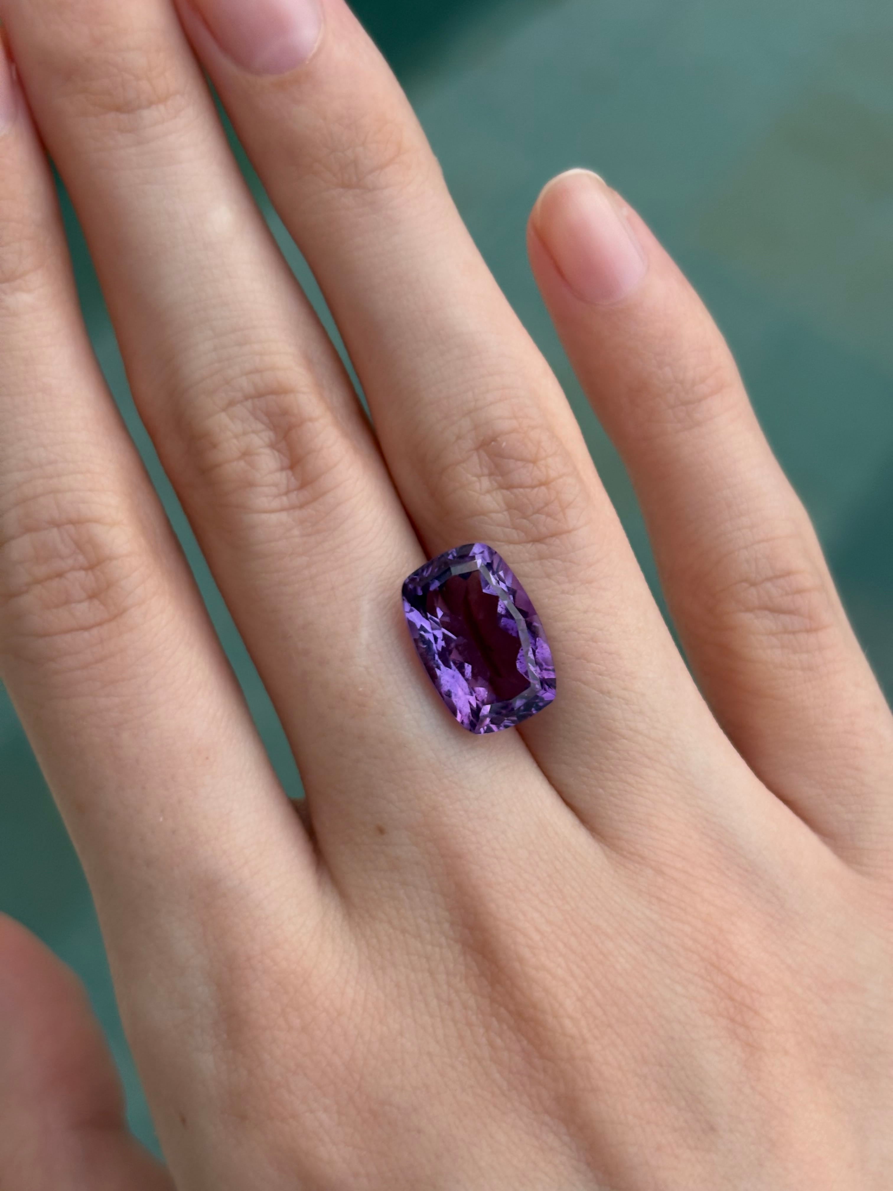 Luxury Promise 5.72ct Amethyst Fancy Cut Cushion DXBCS5103