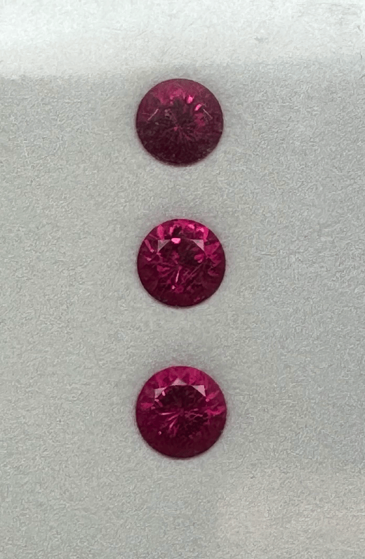Luxury Promise 5.89CT ROUND RUBELLITE TOURMALINE SET DXBCS6231