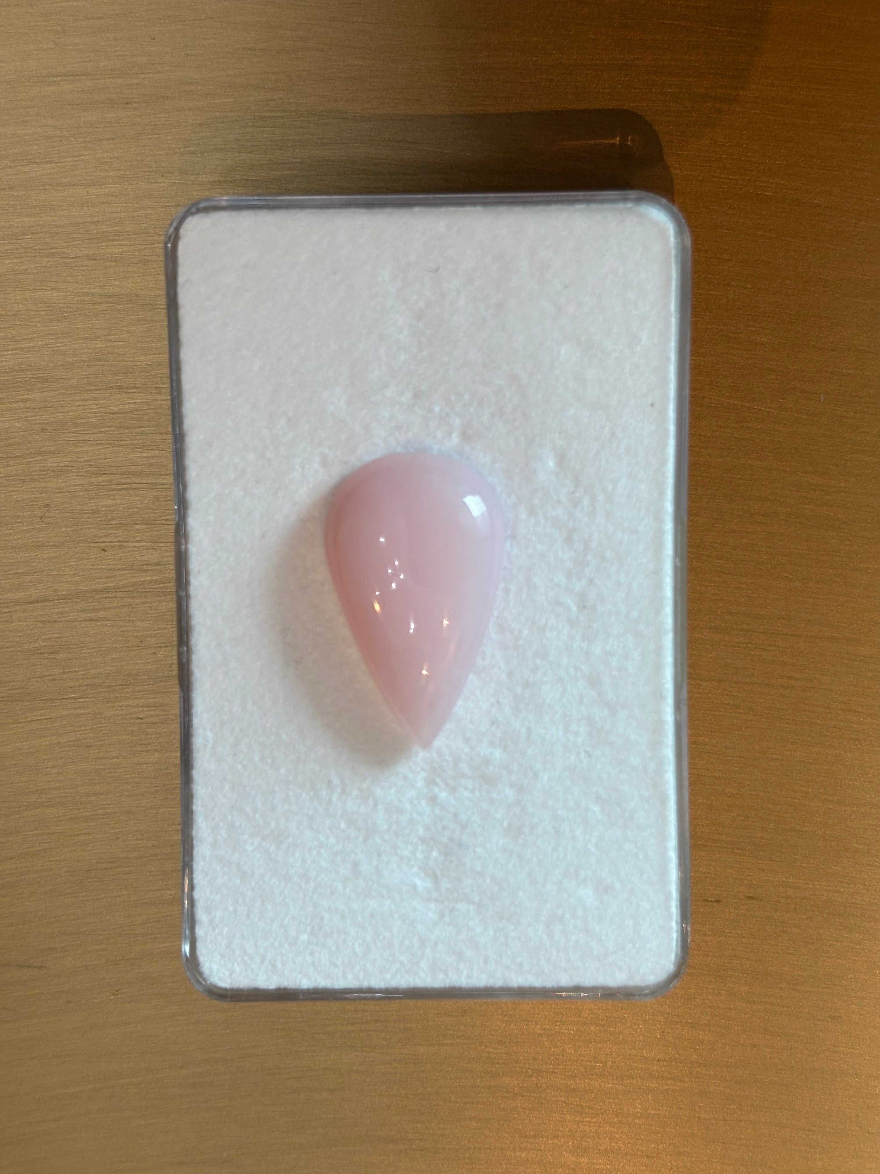 Luxury Promise 6.05ct Pink Opal Peru Pear THAIC0097
