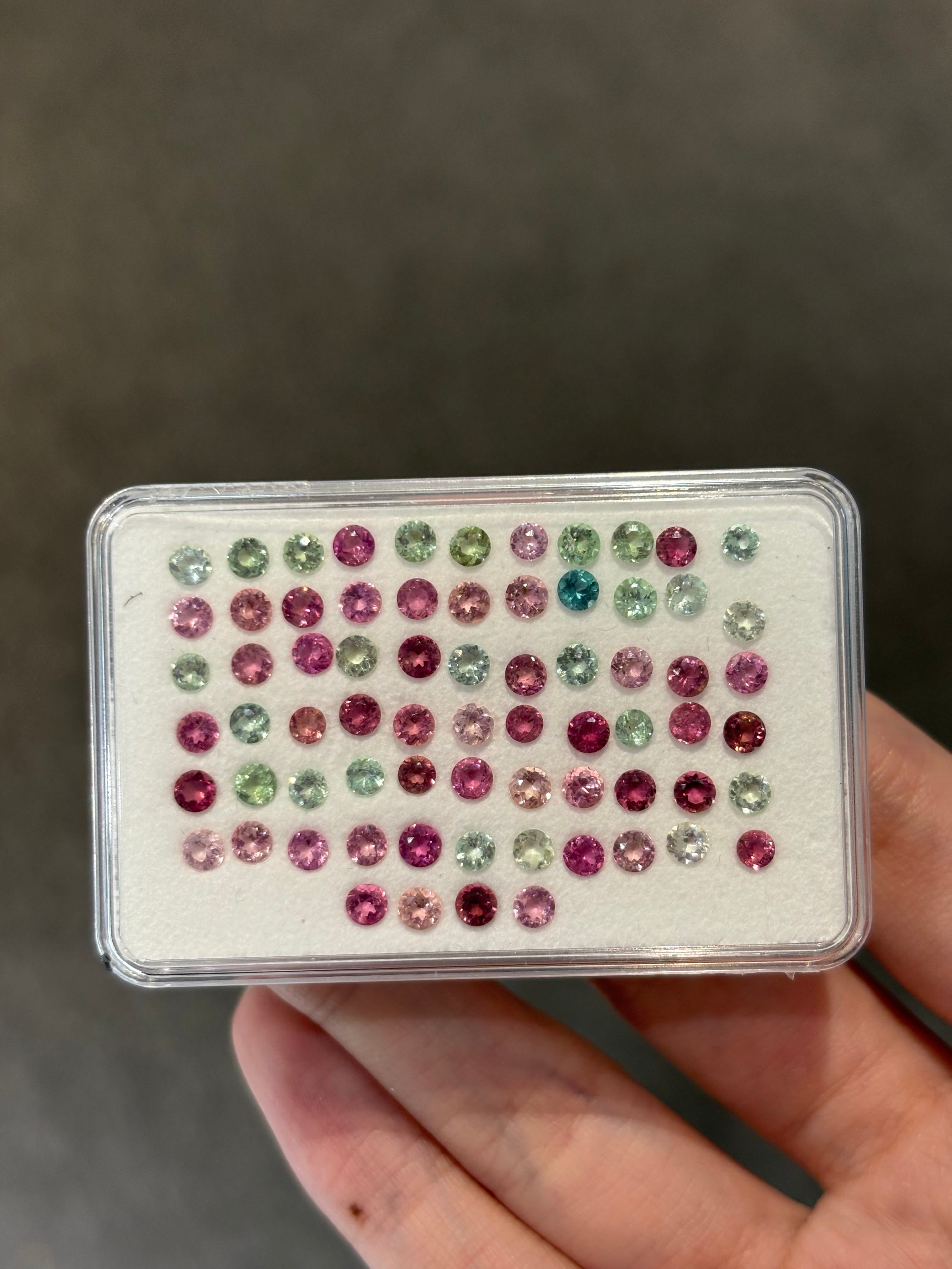 Luxury Promise 7.32ct Tourmaline Set 3mm DXBCS4989