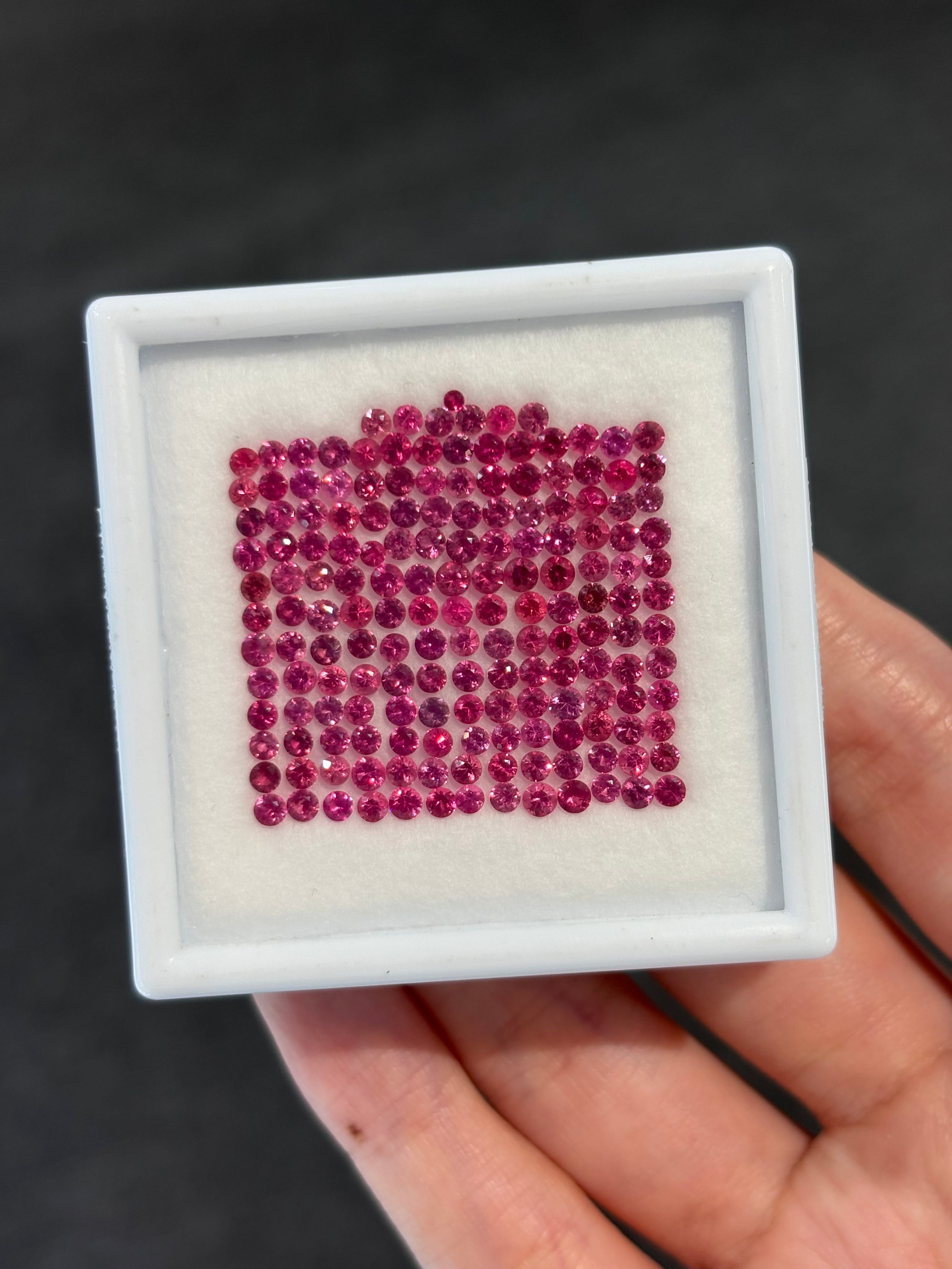 Luxury Promise 7.70ct Vibrant Vivid Pink Tourmaline Set 2mm DXBCS4963