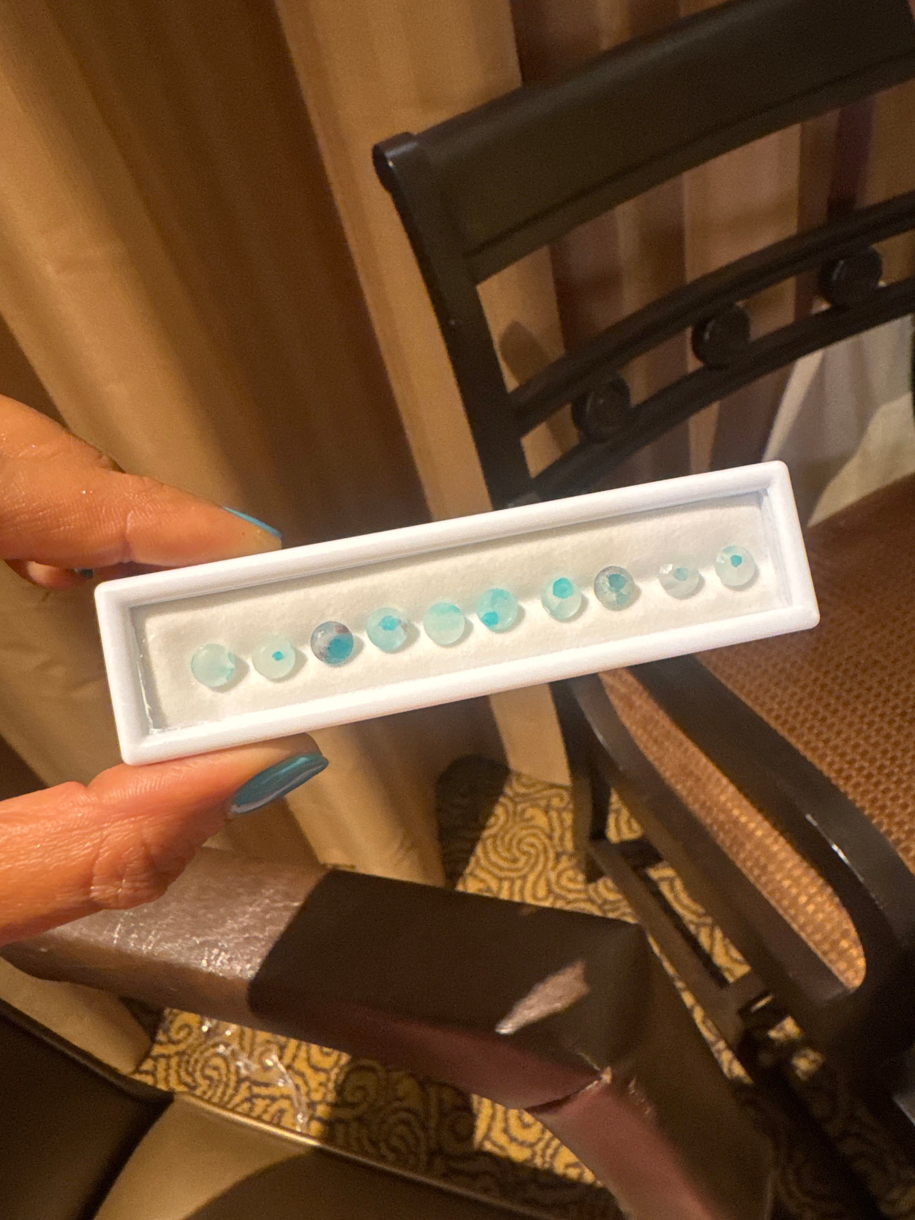 Luxury Promise 8.00ct Brazil Paraiba Bubbles Set (10 pcs) THAIC0483